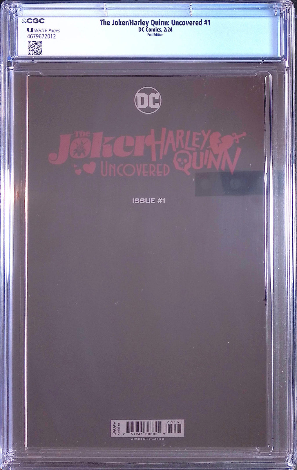 The Joker/Harley Quinn: Uncovered # 1 Alex Ross Foil 2/24 CGC 9.8 4679672012