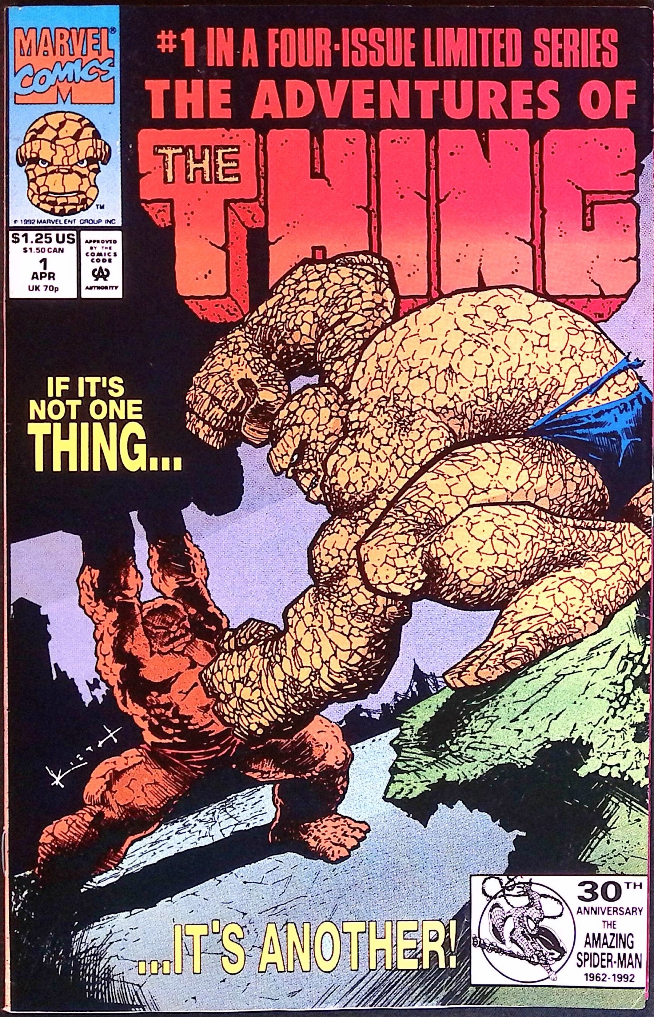 The Adventures of the Thing # 1 1992 VF+