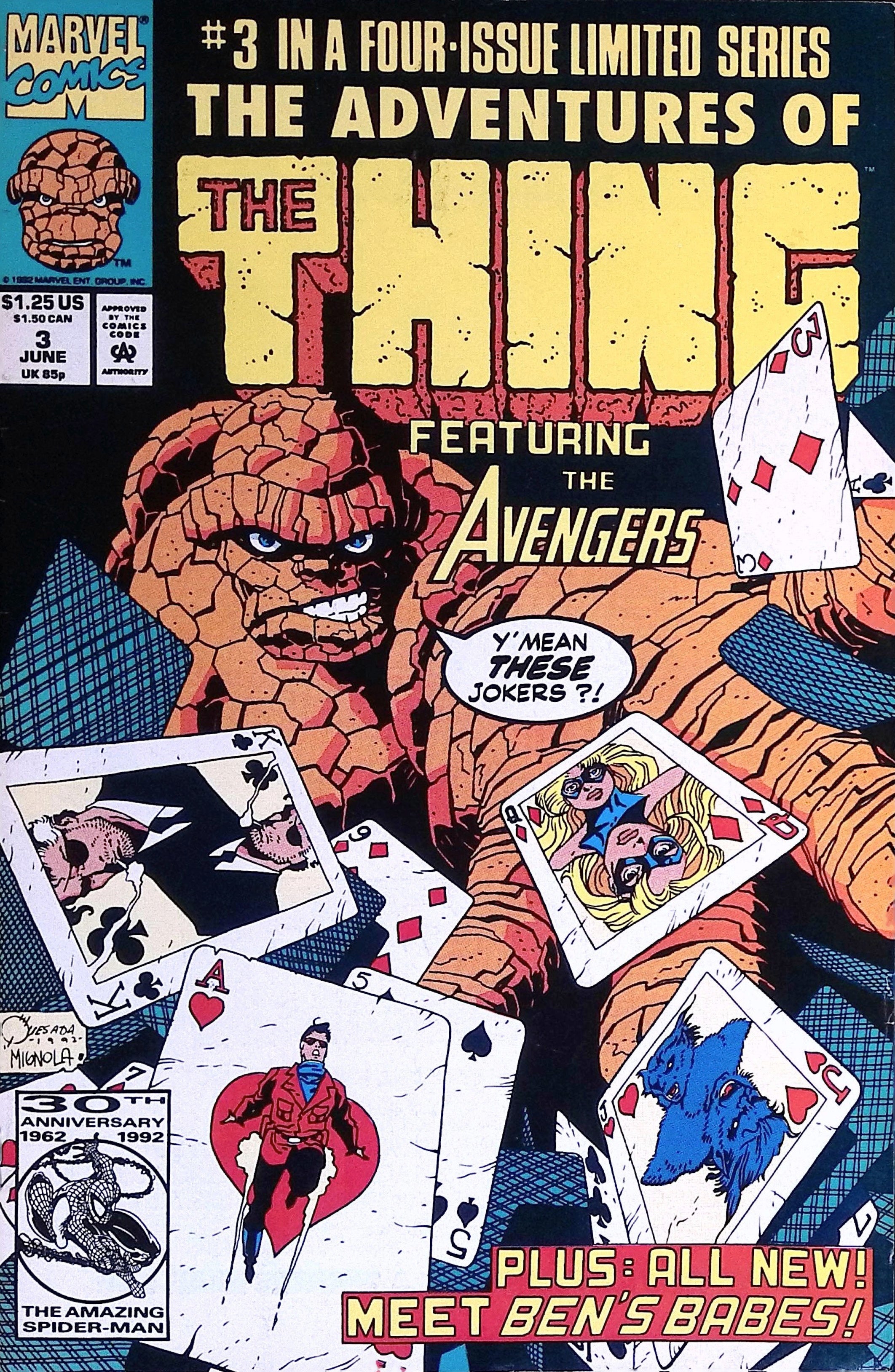 The Adventures of the Thing # 3 1992 VF+