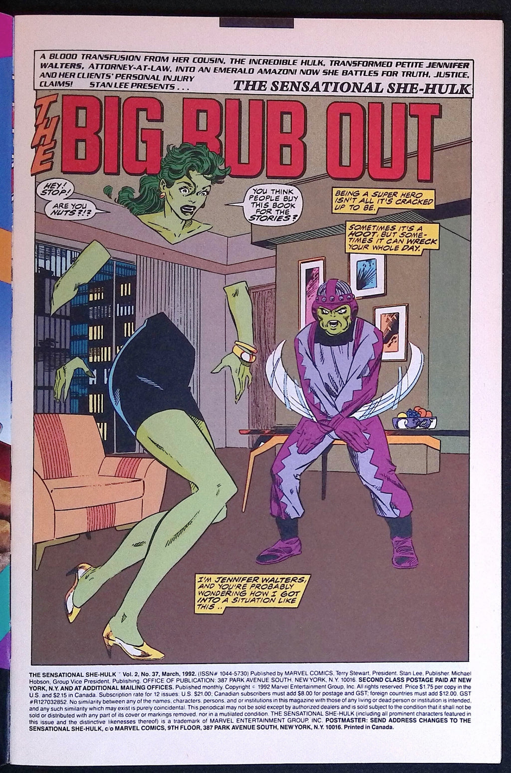 The Sensational She-Hulk # 37 1992 VF/NM