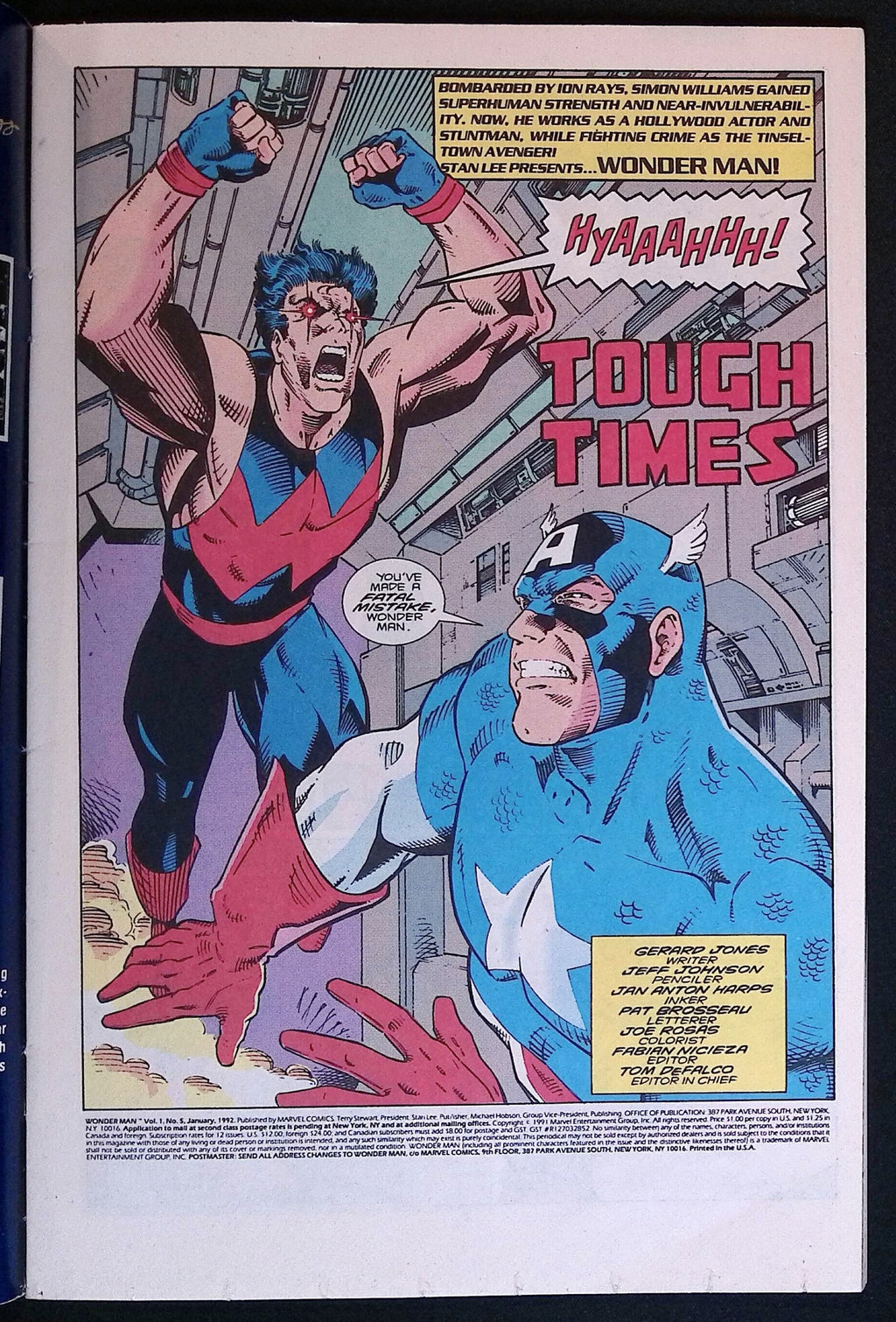 Wonder Man # 5 1991 FN+