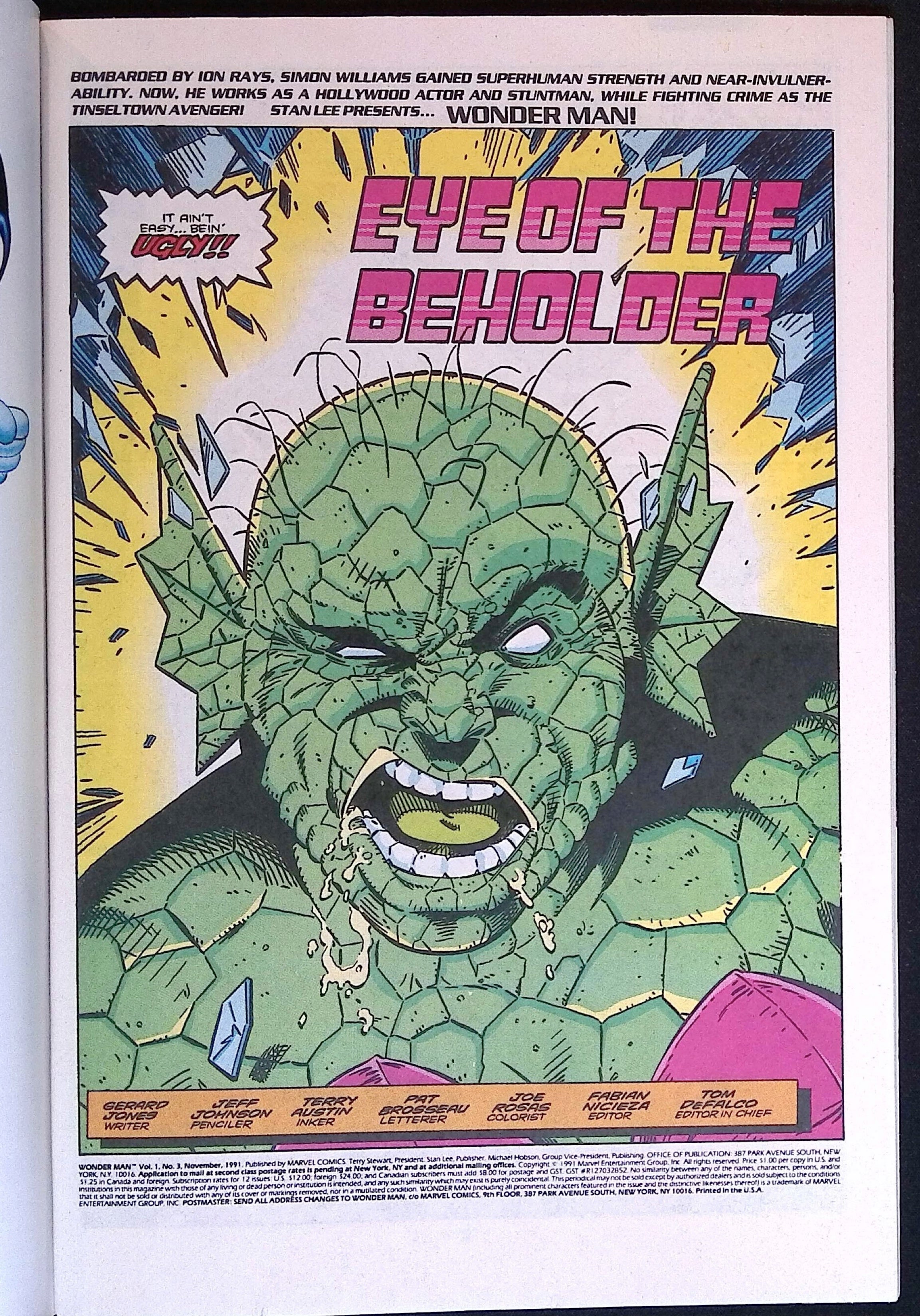 Wonder Man # 3 1991 VF+