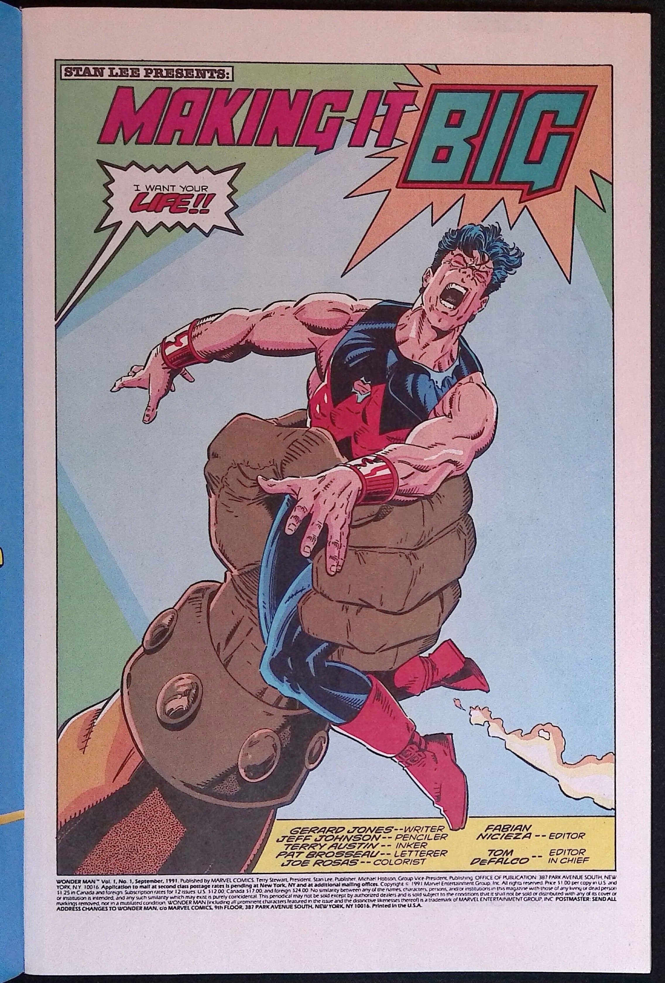 Wonder Man # 1 1991 NM