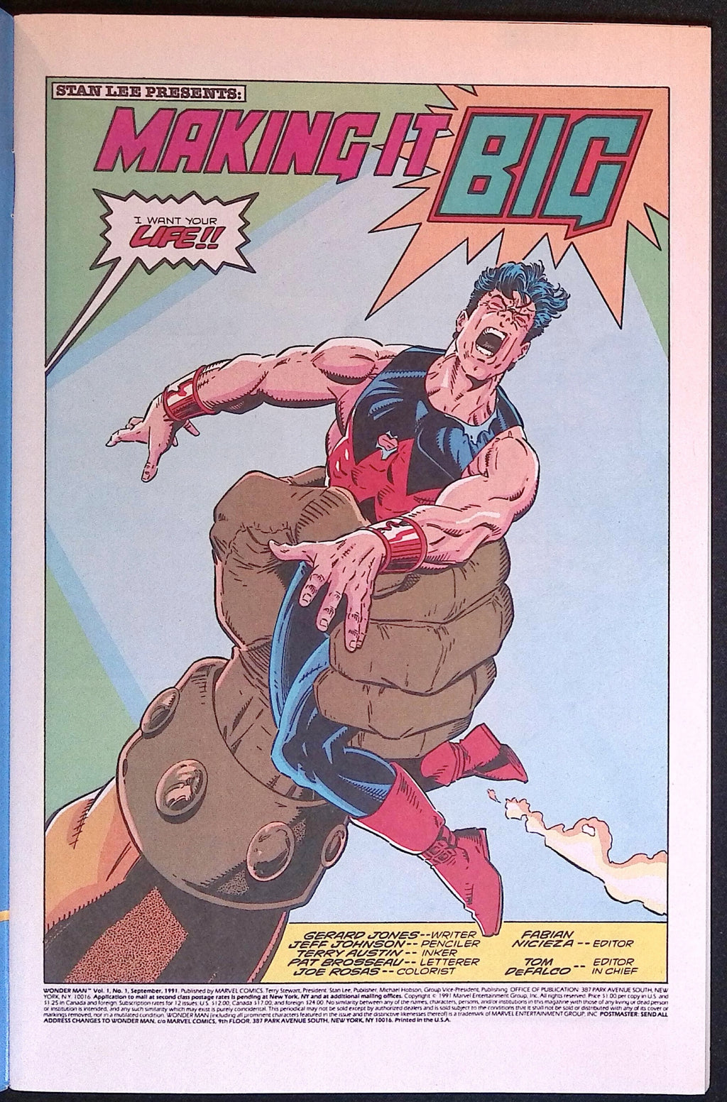 Wonder Man # 1 1991 NM-
