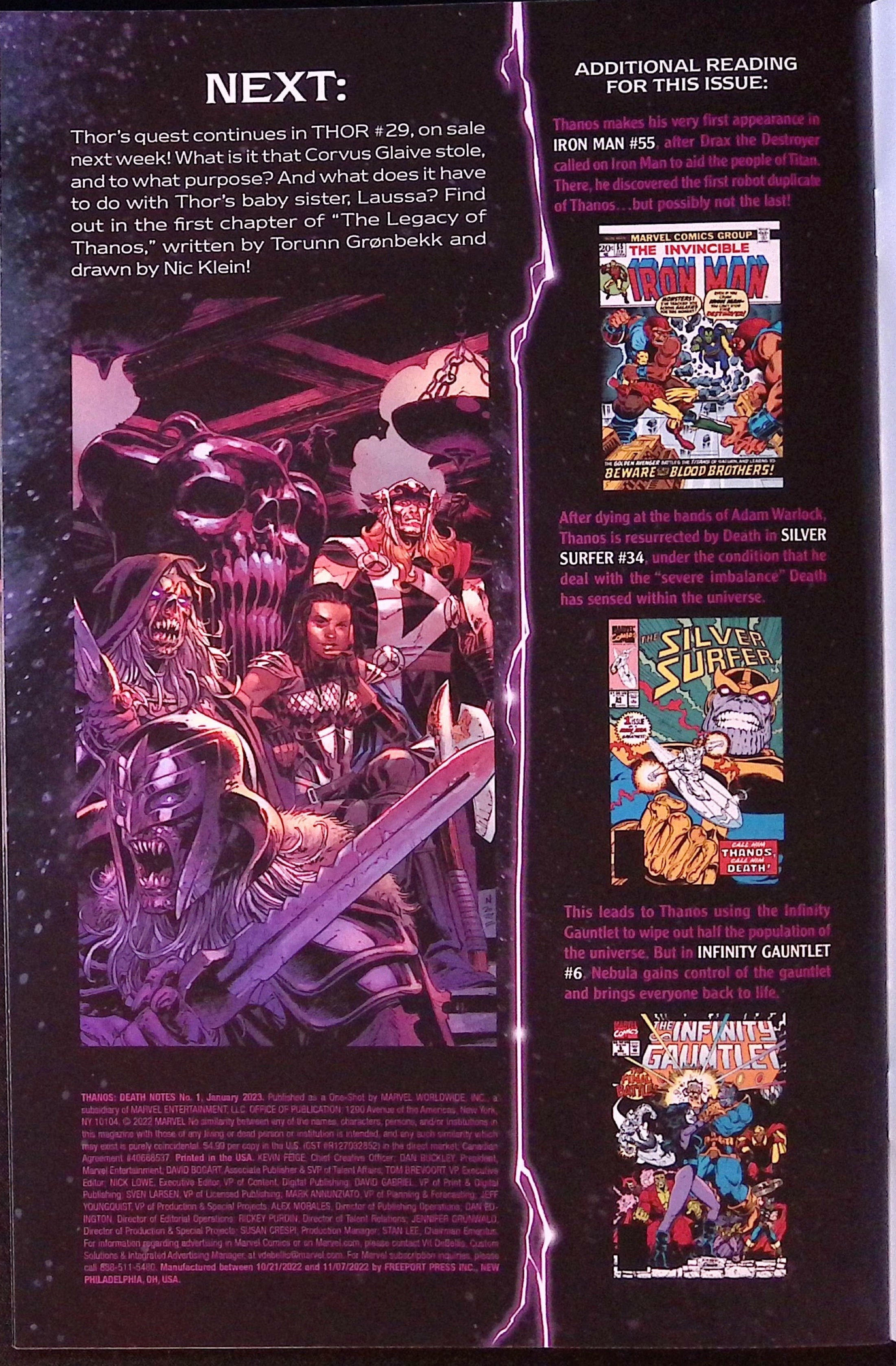 Thanos: Death Notes # 1 2002 NM