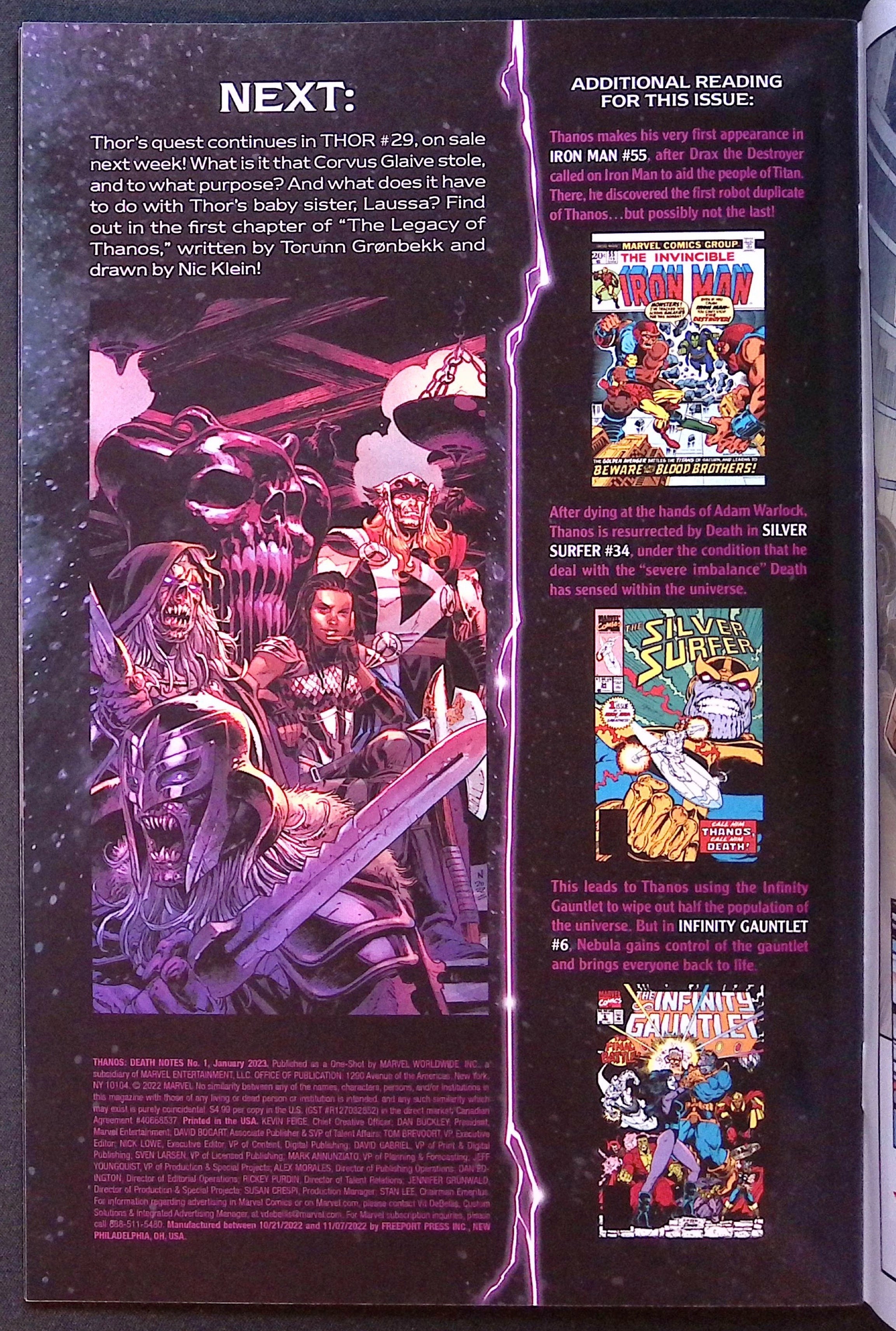 Thanos: Death Notes # 1 2002 NM