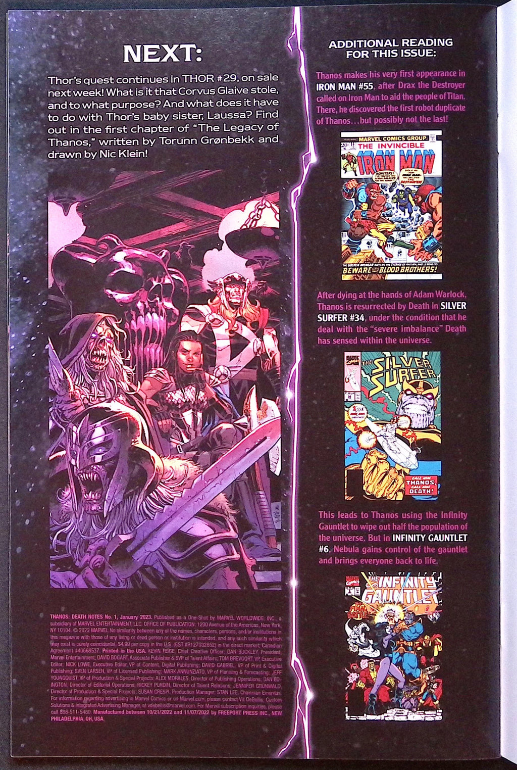 Thanos: Death Notes # 1 2002 NM