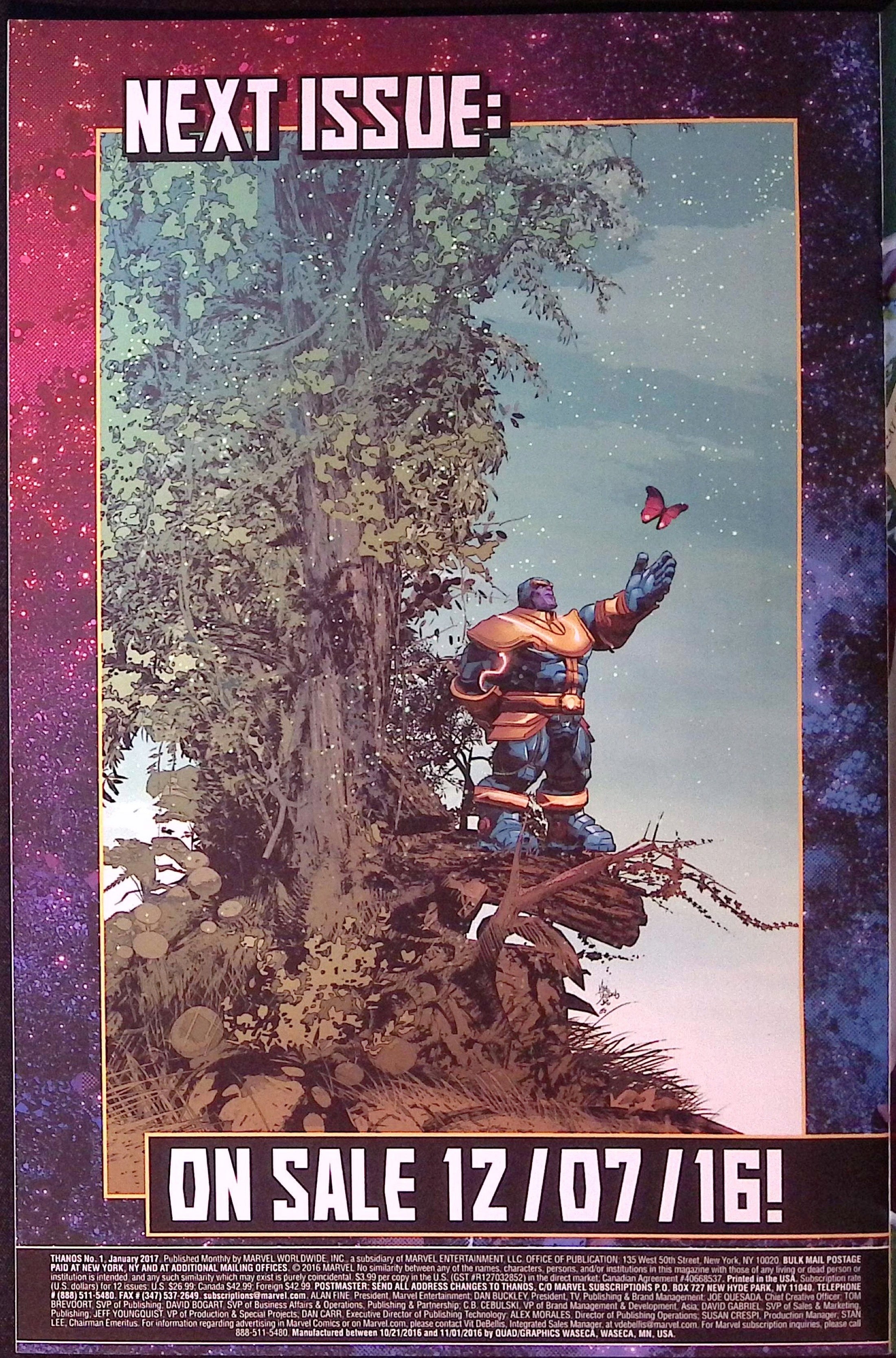 Thanos # 1 2017 NM-
