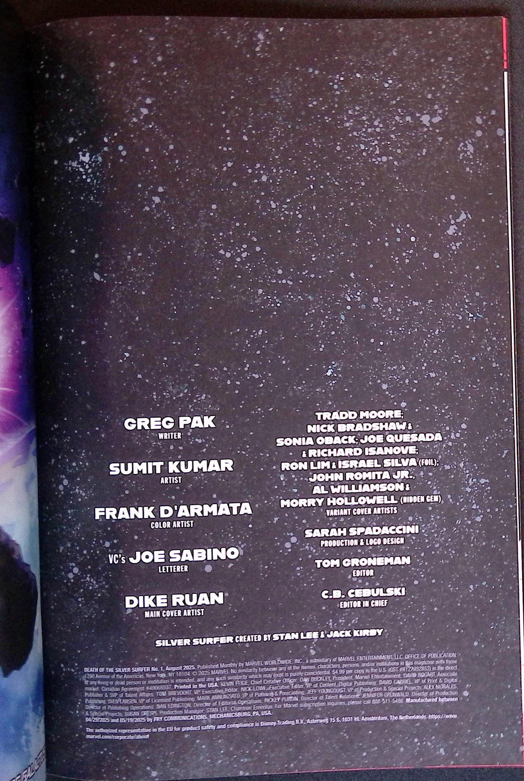 Death of the Silver Surfer # 1 Lim Foil Variant 2025 NM