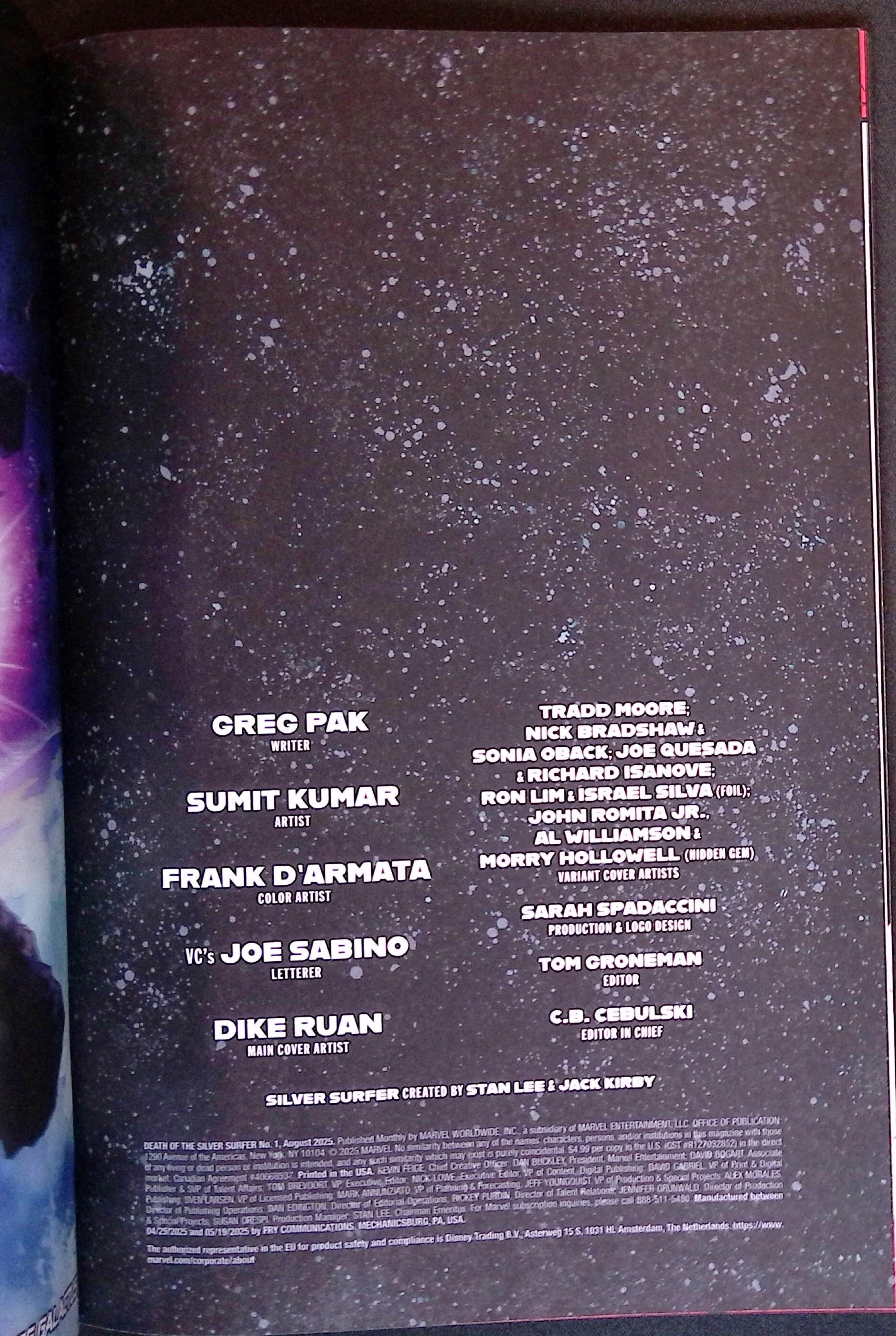 Death of the Silver Surfer # 1 Lim Foil Variant 2025 NM