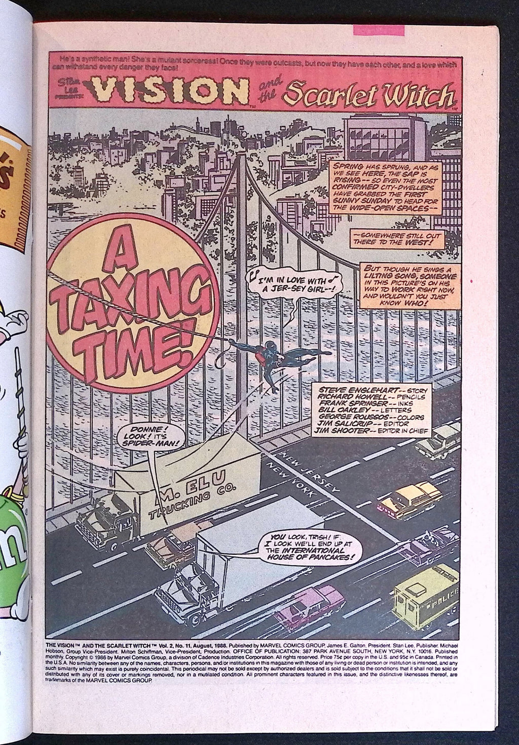 The Vision and the Scarlet Witch # 11 1986 NM-