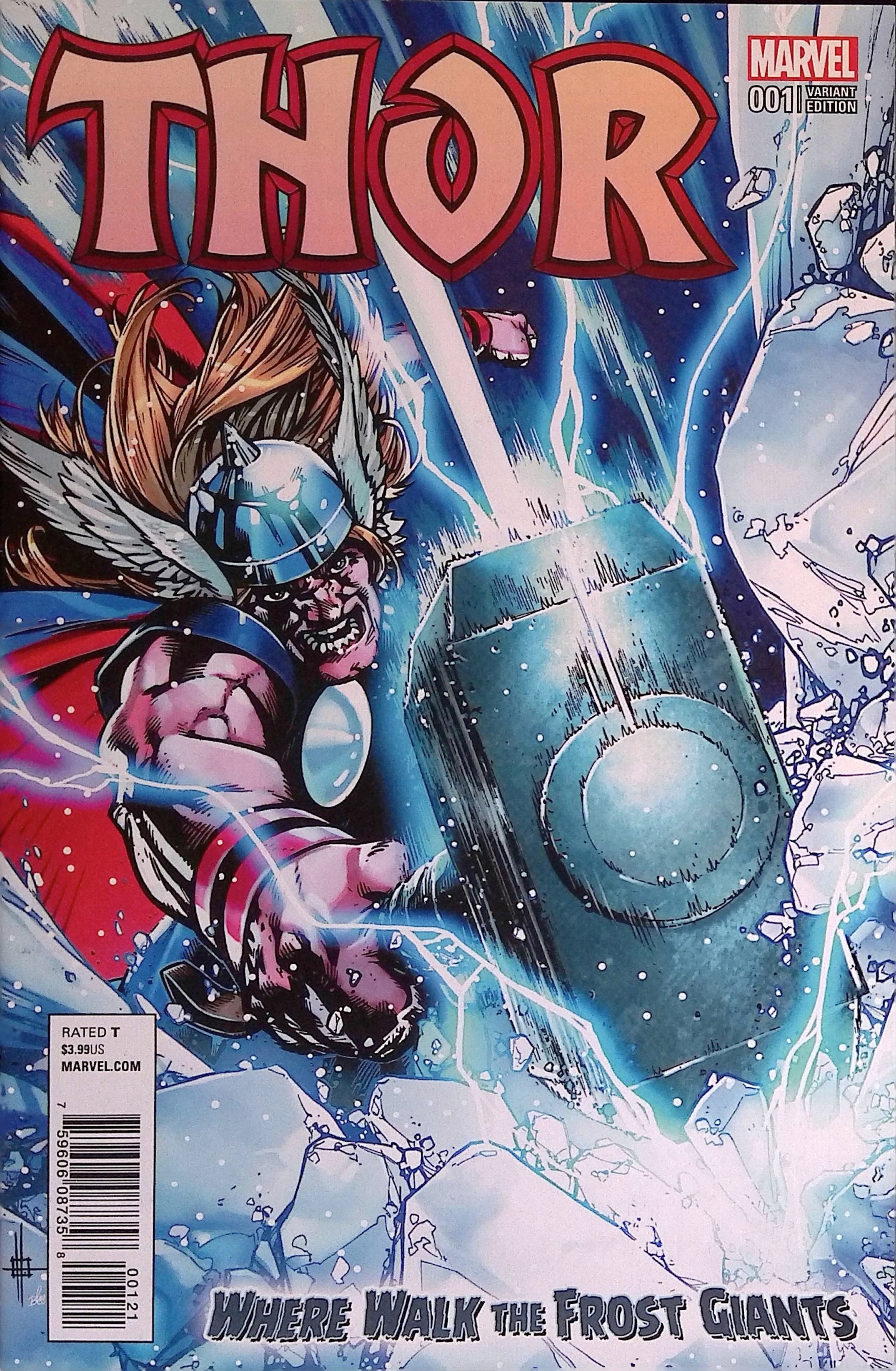 Thor: Where Walk the Frost Giants # 1 Howard Variant 2017 NM