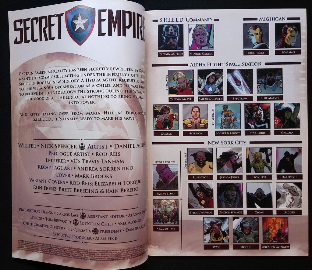 Secret Empire # 0 2017 NM-
