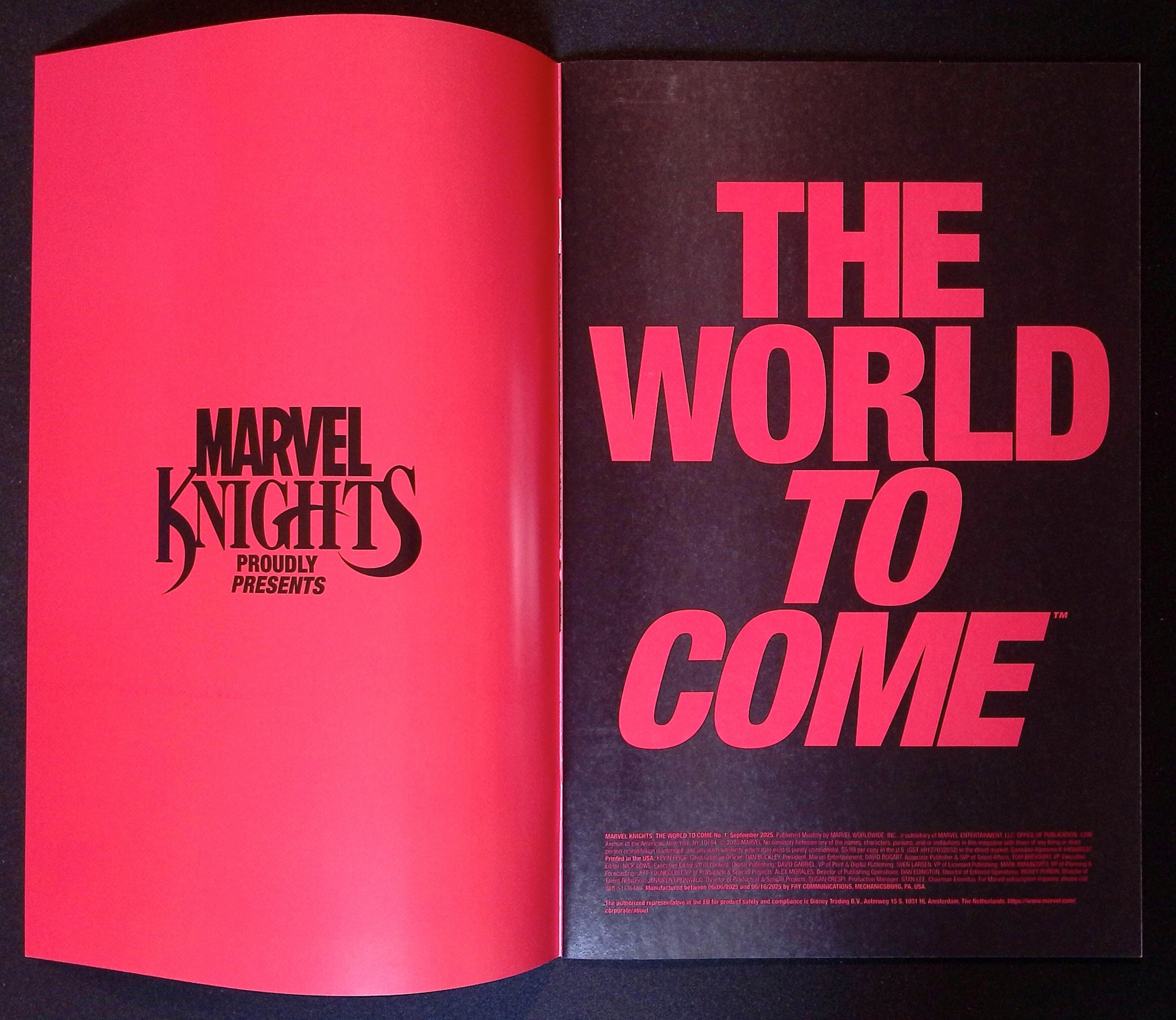 Marvel Knights: The World to Come # 1 Second Printing NM-