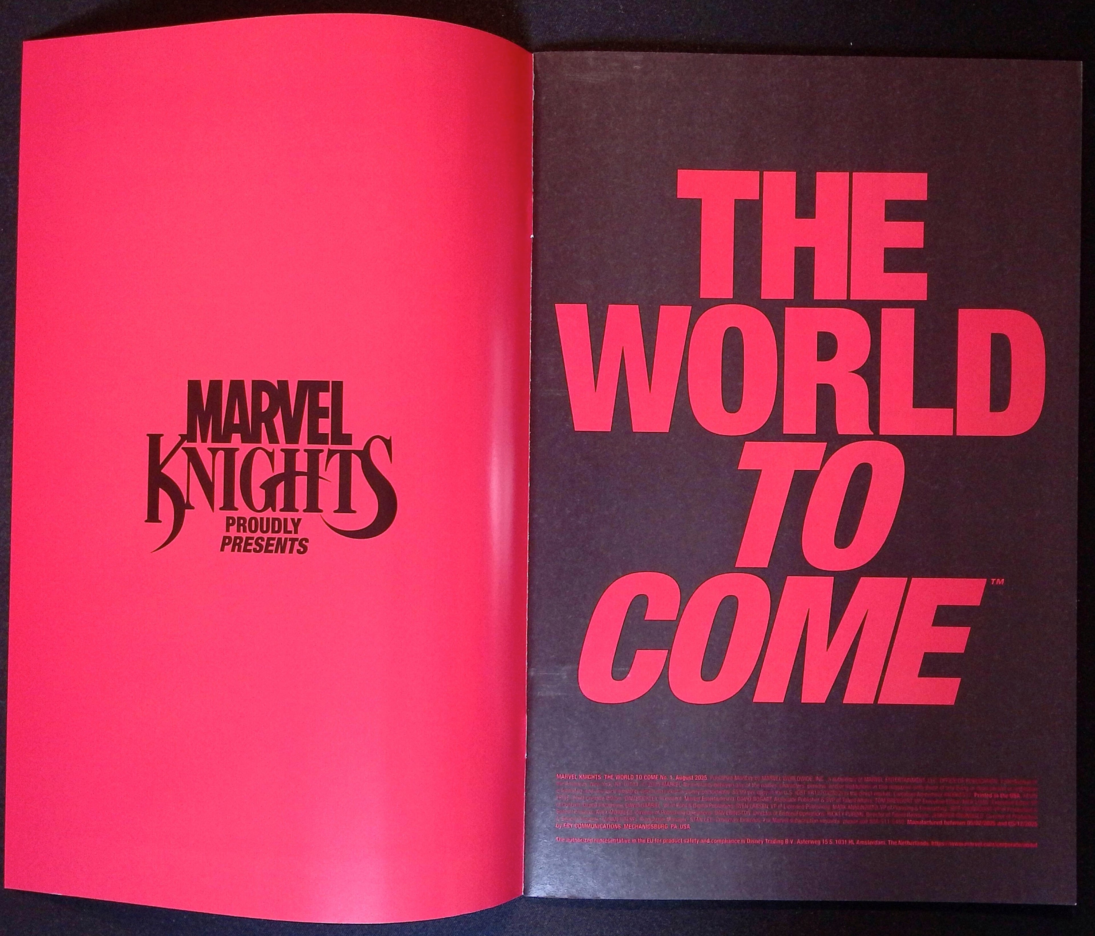 Marvel Knights: The World to Come # 1 Panosian Variant NM-