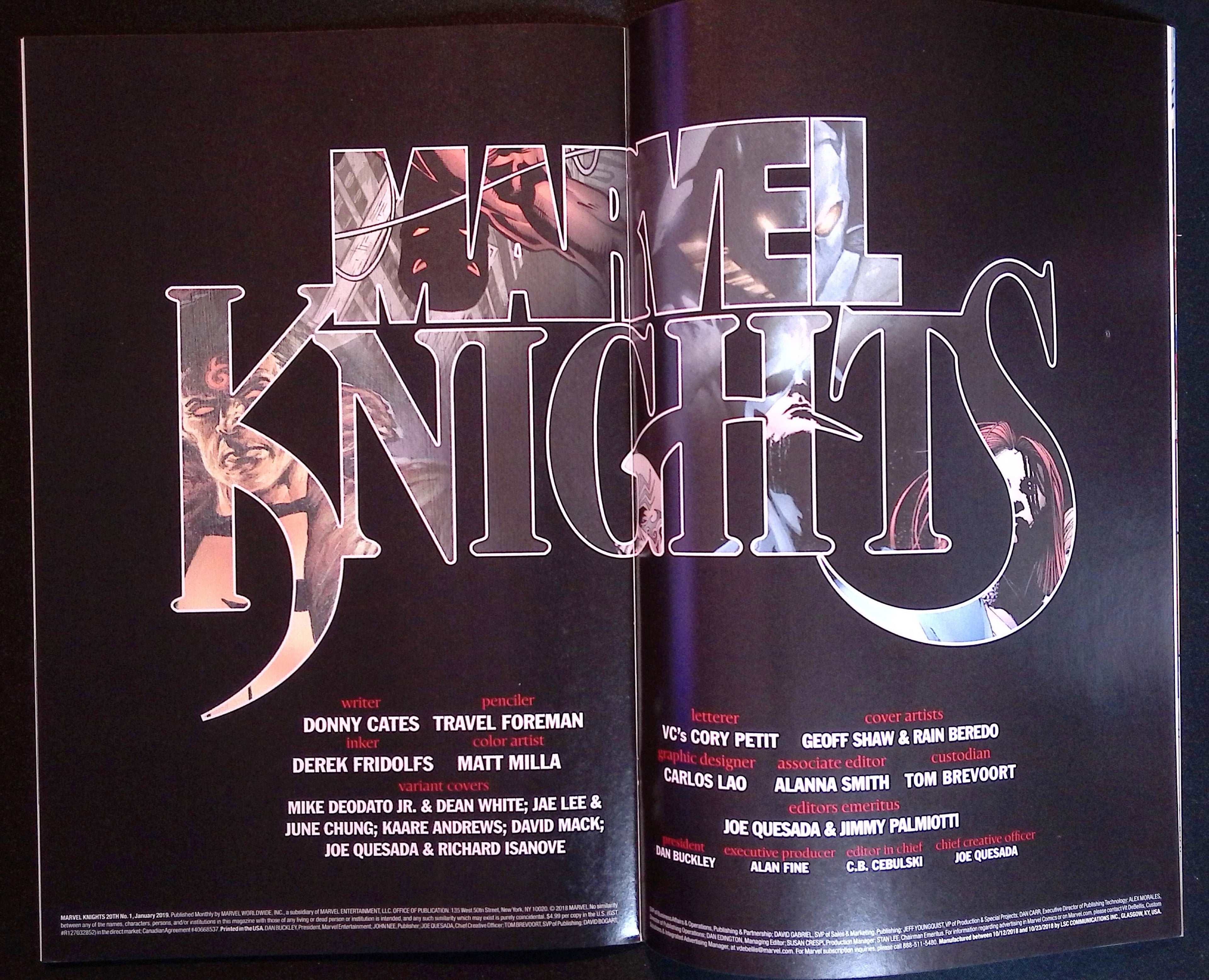 Marvel Knights 20th # 1 2019 VF/NM