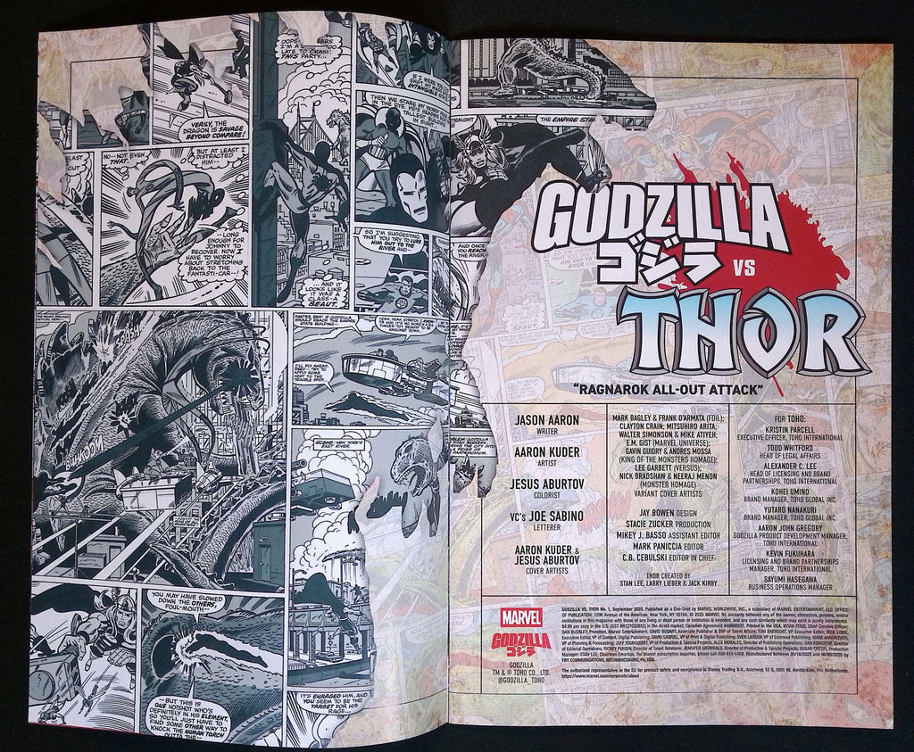 Godzilla vs. Thor # 1 Garbett Variant NM-