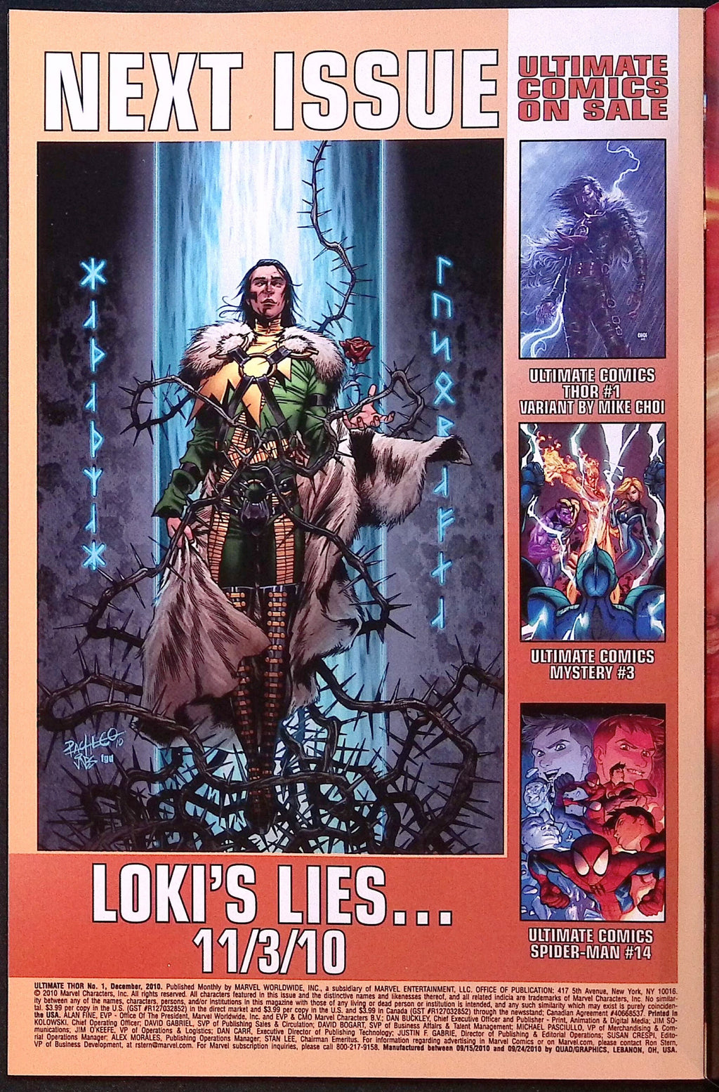 Ultimate Thor # 1 2010 NM-