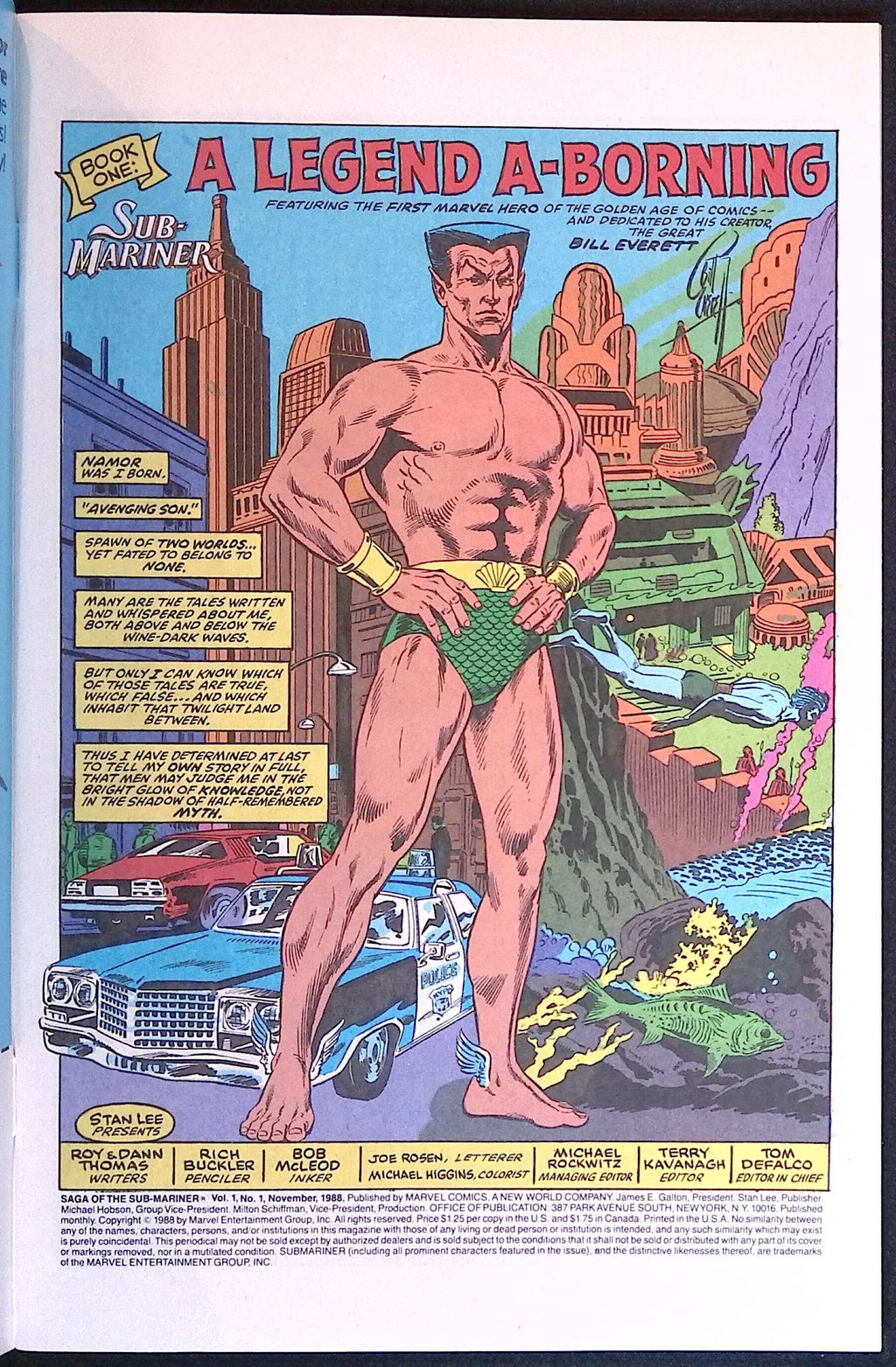 The Saga of the Sub-Mariner # 1 1988 NM-