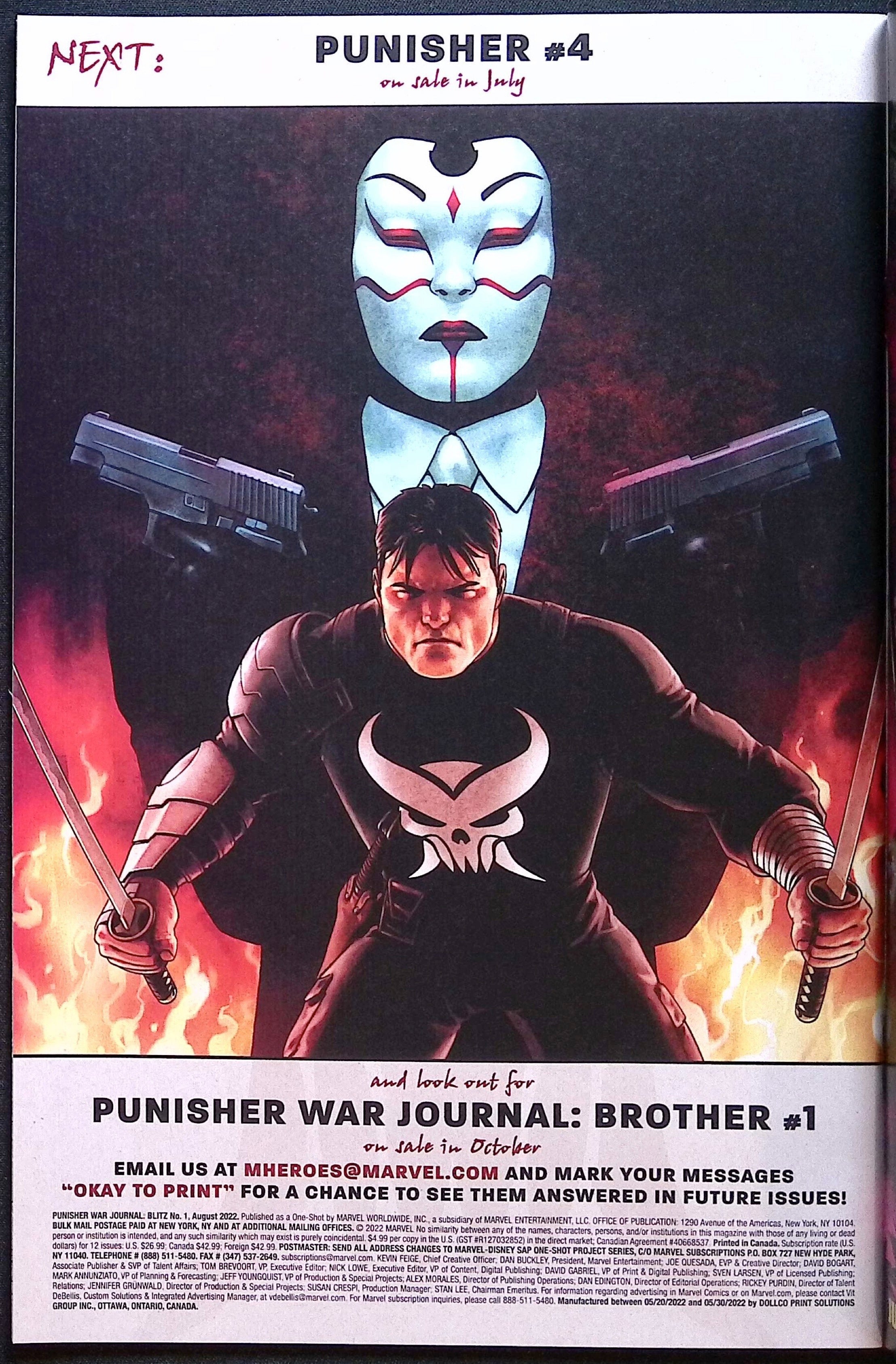 Punisher War Journal: Blitz # 1 2022 NM