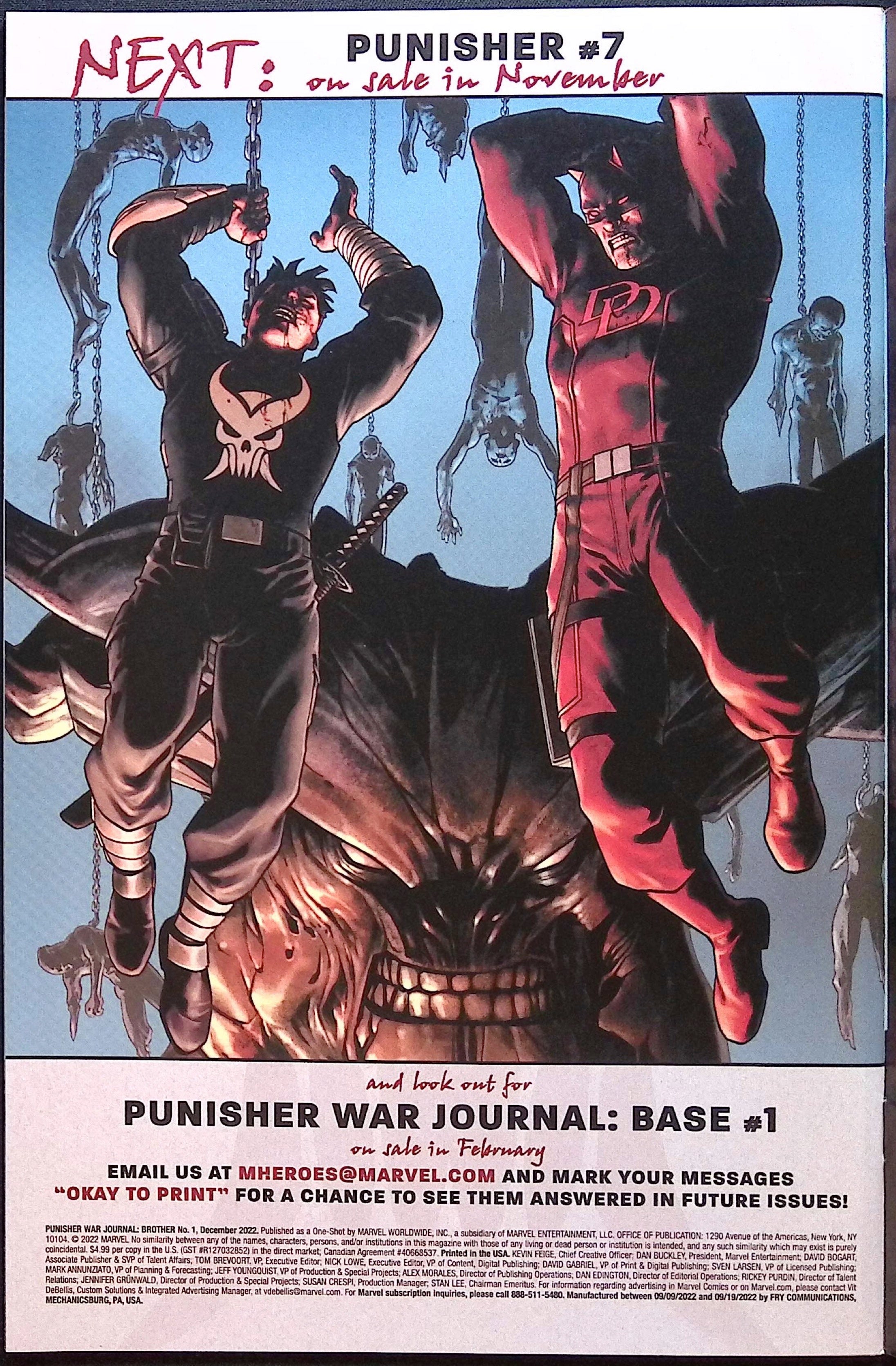 Punisher War Journal: Brother # 1 2022 NM