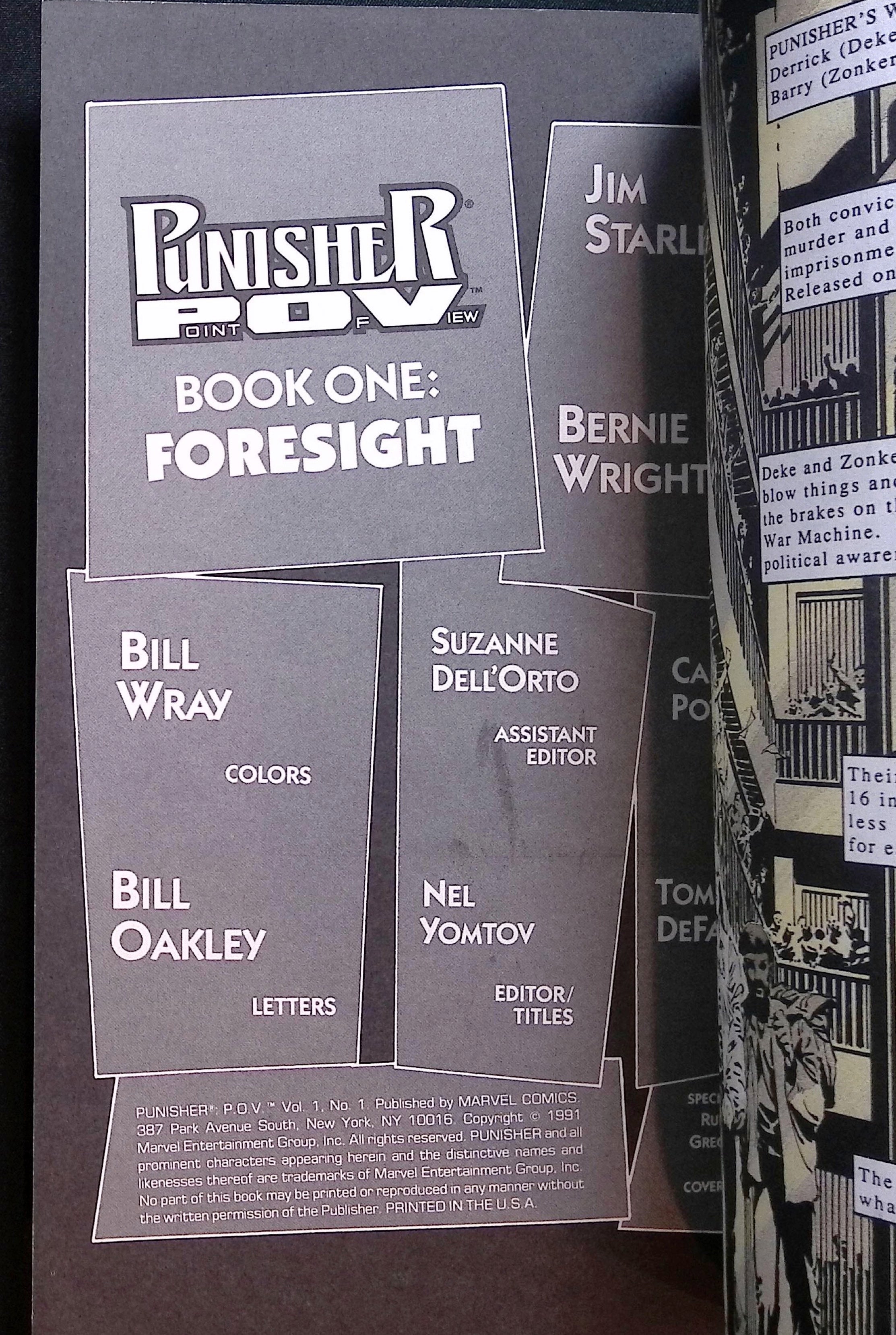 The Punisher: P.O.V. # 1 1991 NM-