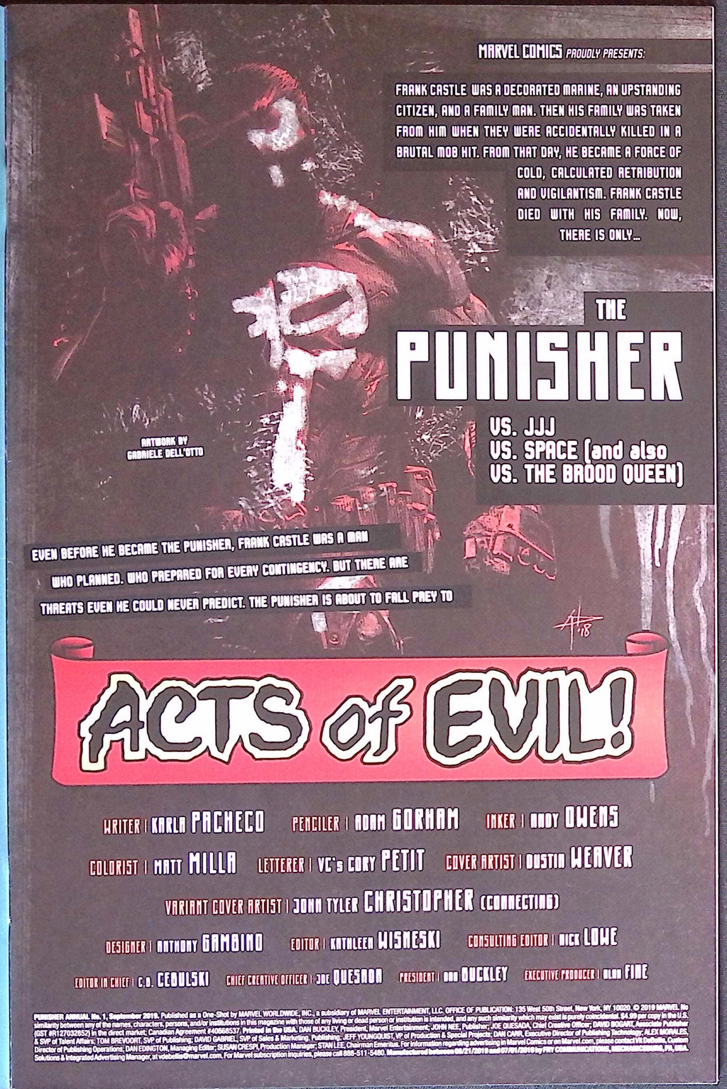 The Punisher Annual # 1 2019 NM-