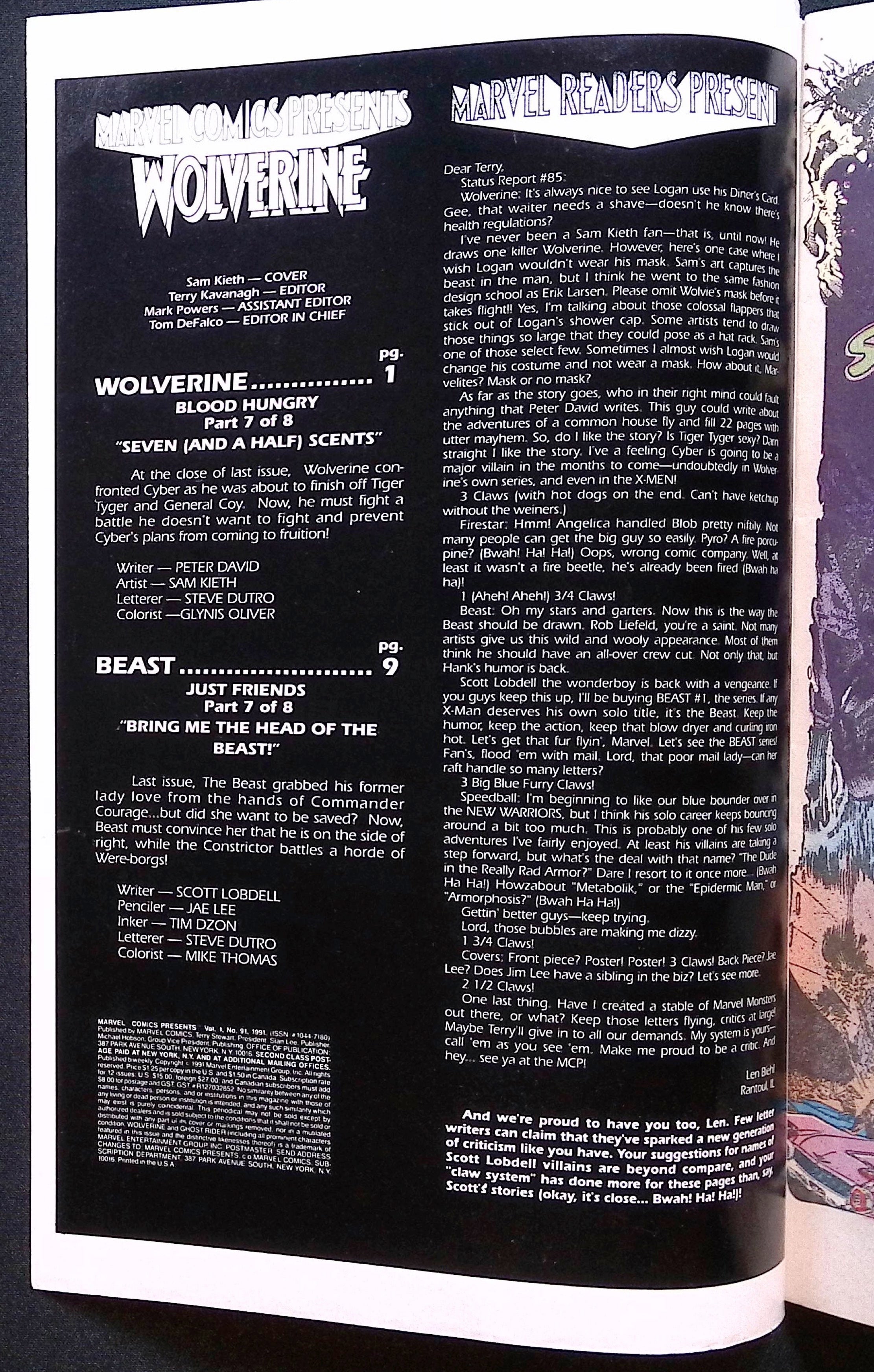 Marvel Comics Presents # 91 1991 VF