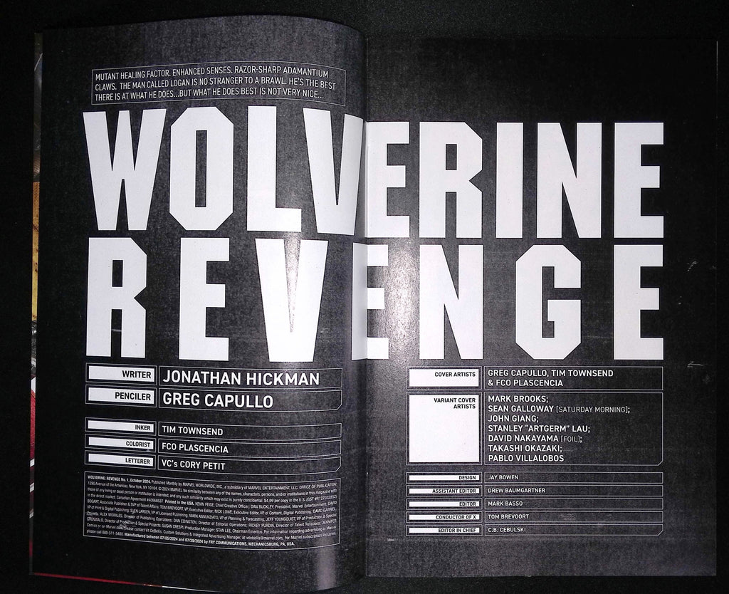 Wolverine: Revenge # 1 Brooks Variant 2024 NM