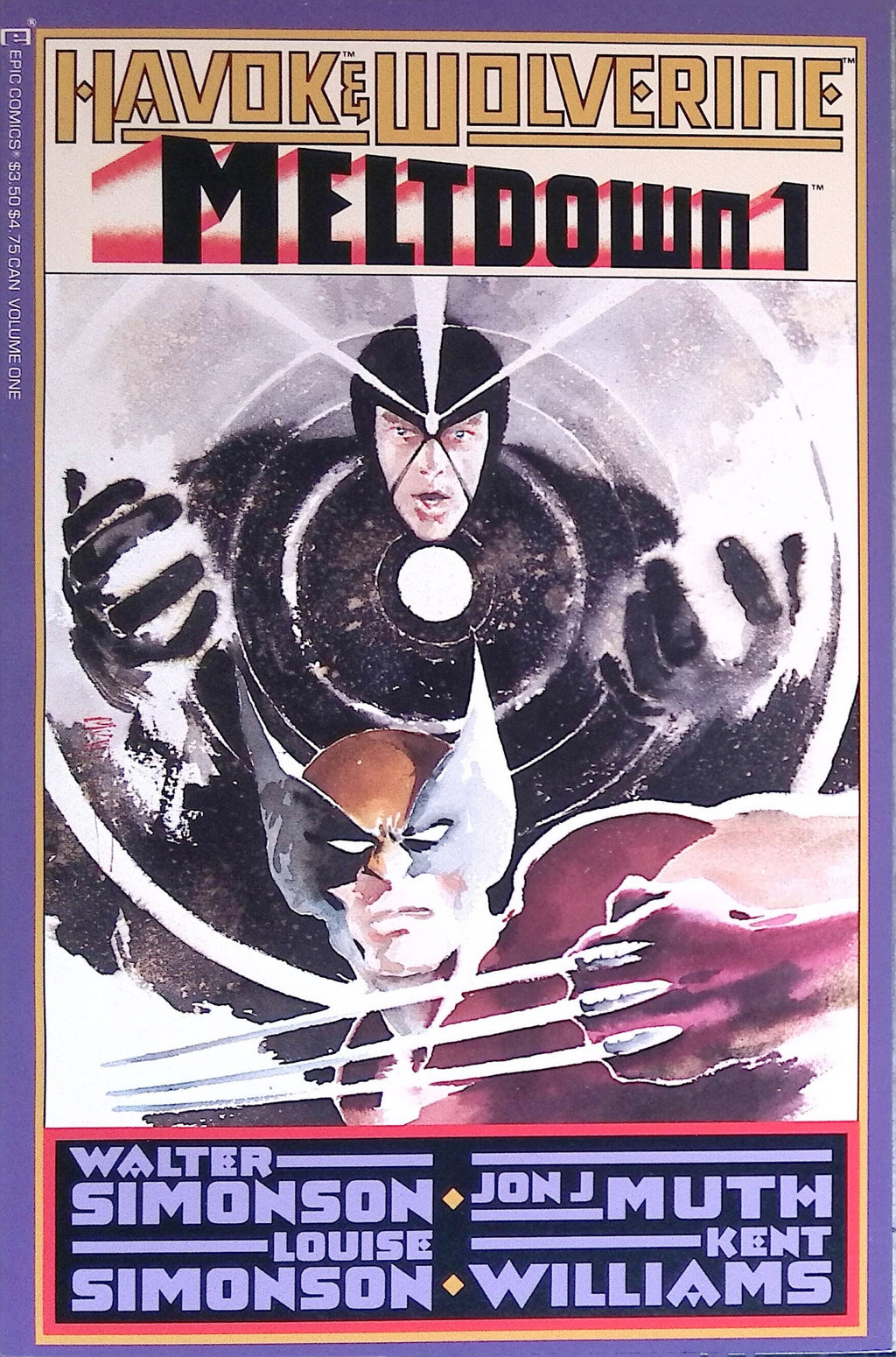 Havok and Wolverine: Meltdown # 1 1988 NM