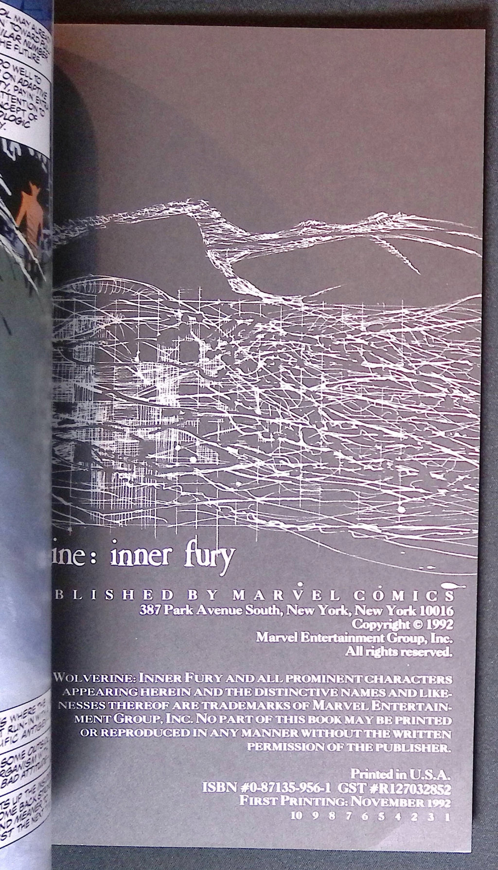 Wolverine: Inner Fury # 1 1992 NM-