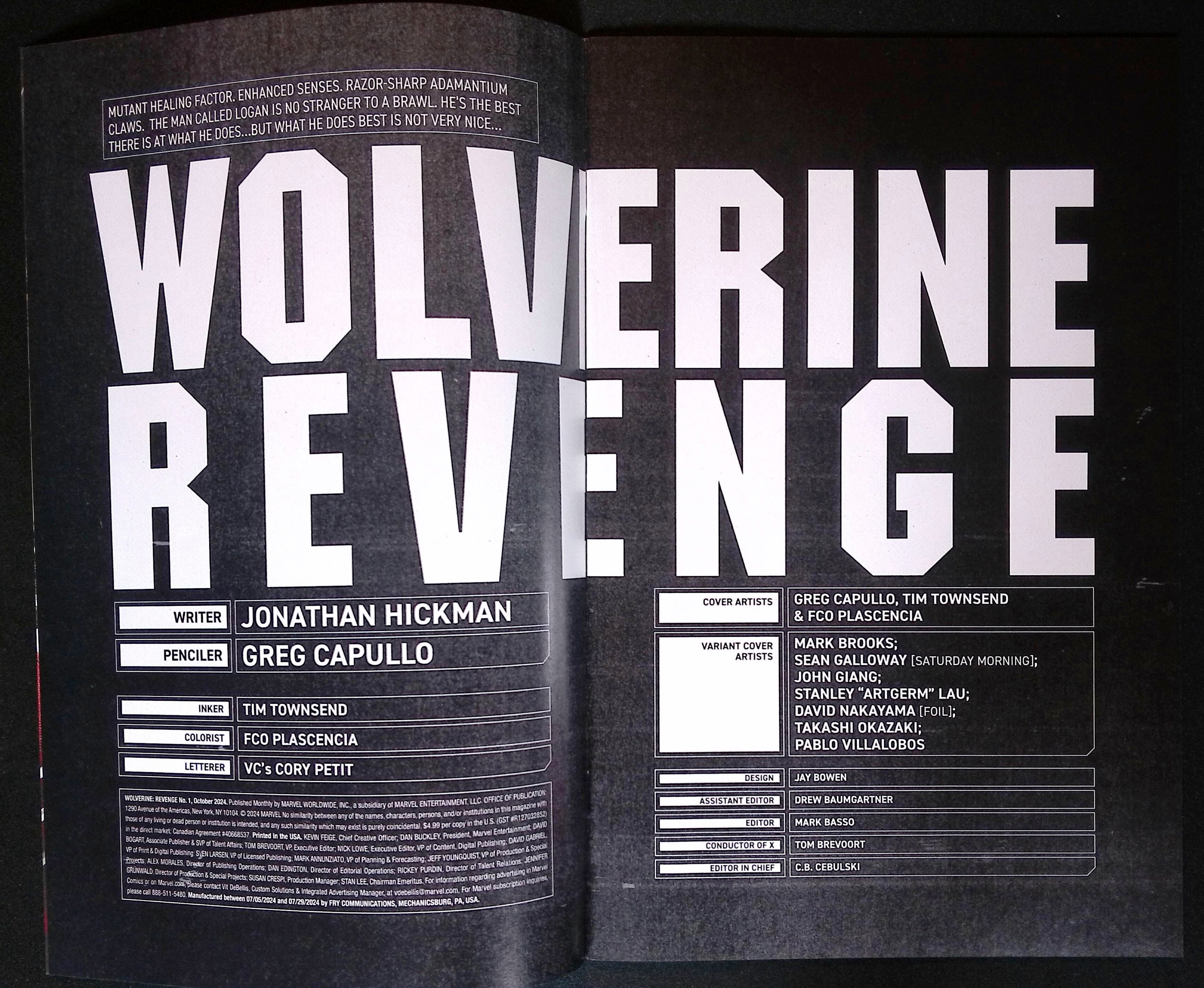 Wolverine: Revenge # 1 2024 NM