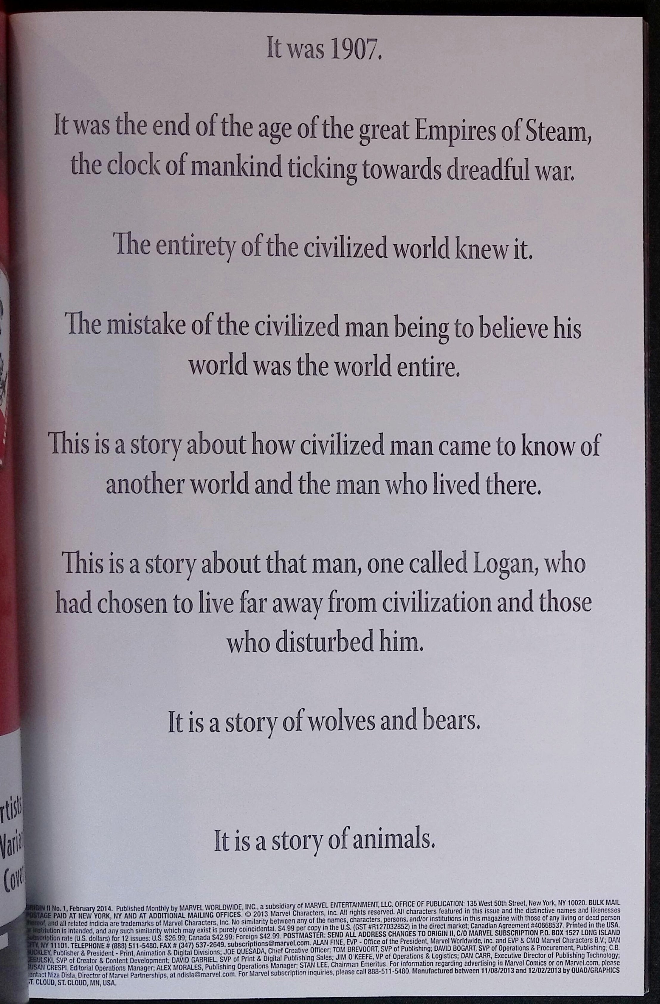 Origin II # 1 2014 NM-