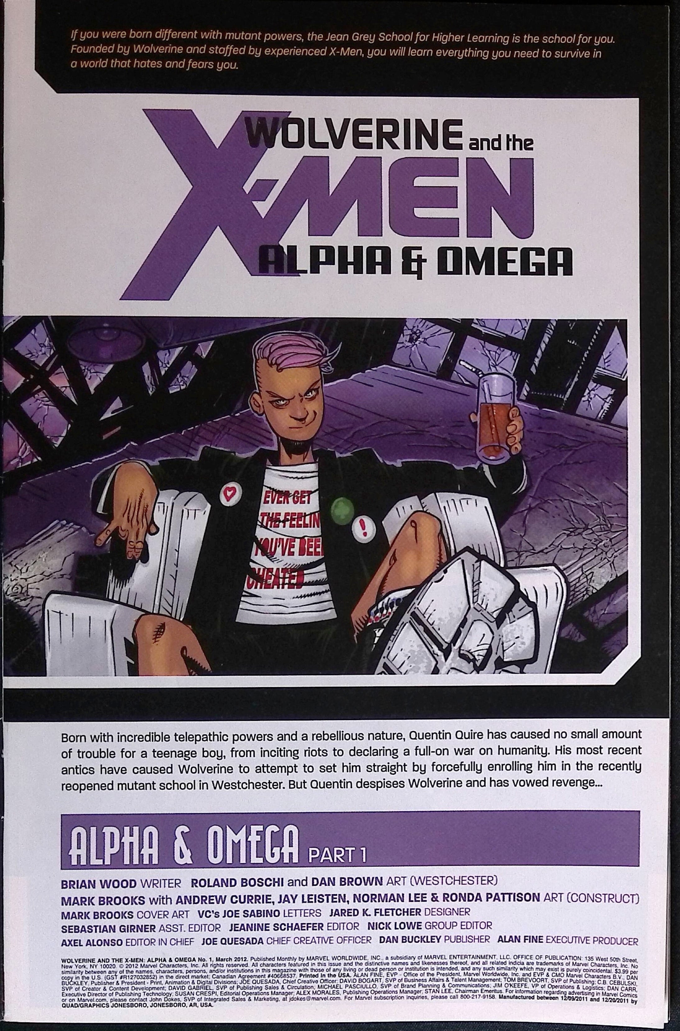 Wolverine and the X-Men: Alpha & Omega # 1 2013 NM-