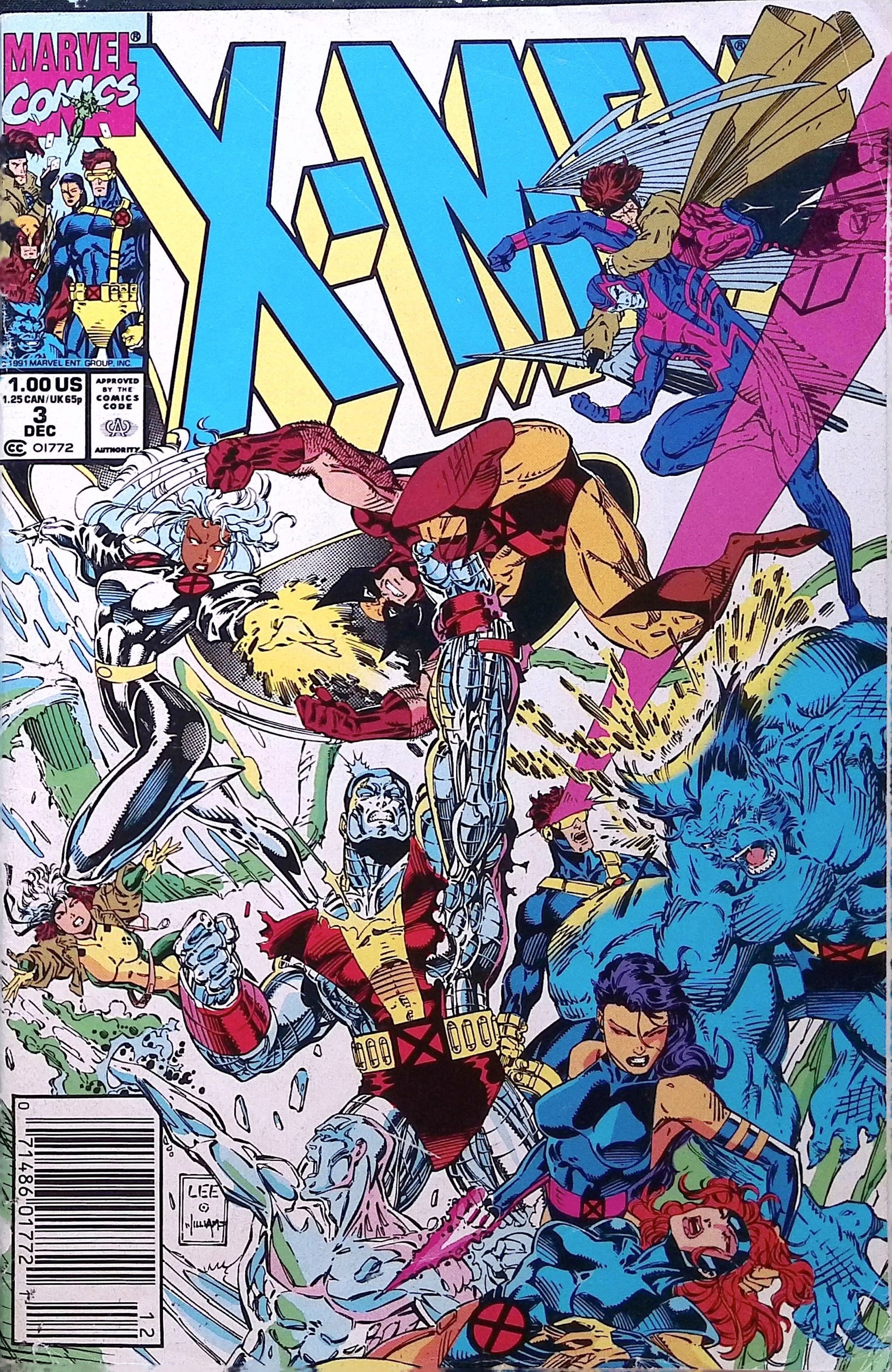 X-Men # 3 Jim Lee 1991 FN