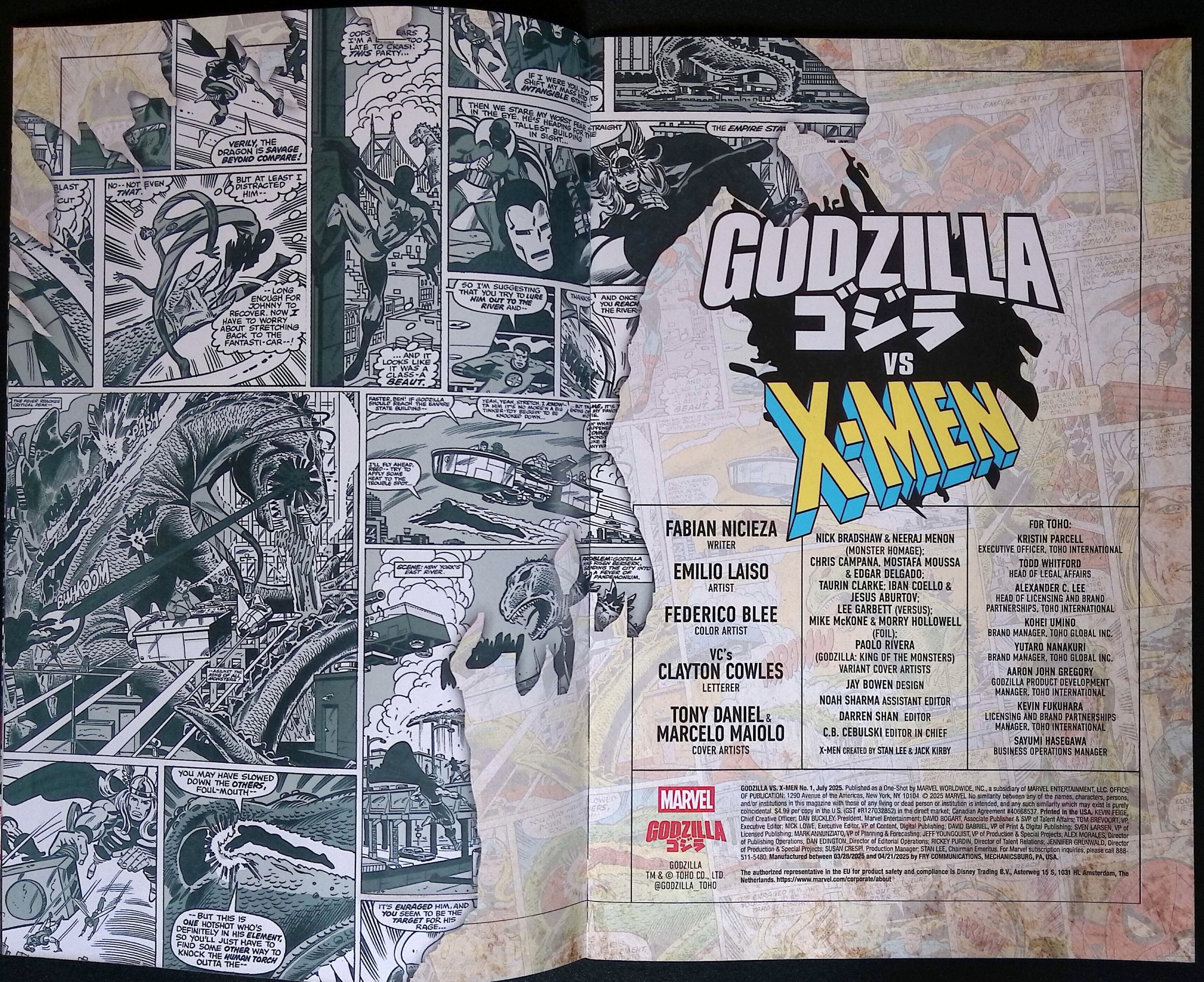 Godzilla vs. X-Men # 1 2025 NM-