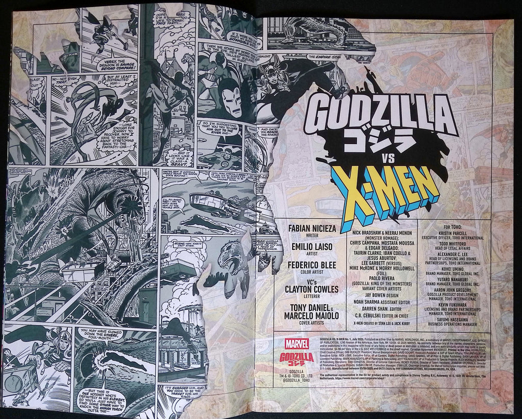 Godzilla vs. X-Men # 1 2025 NM