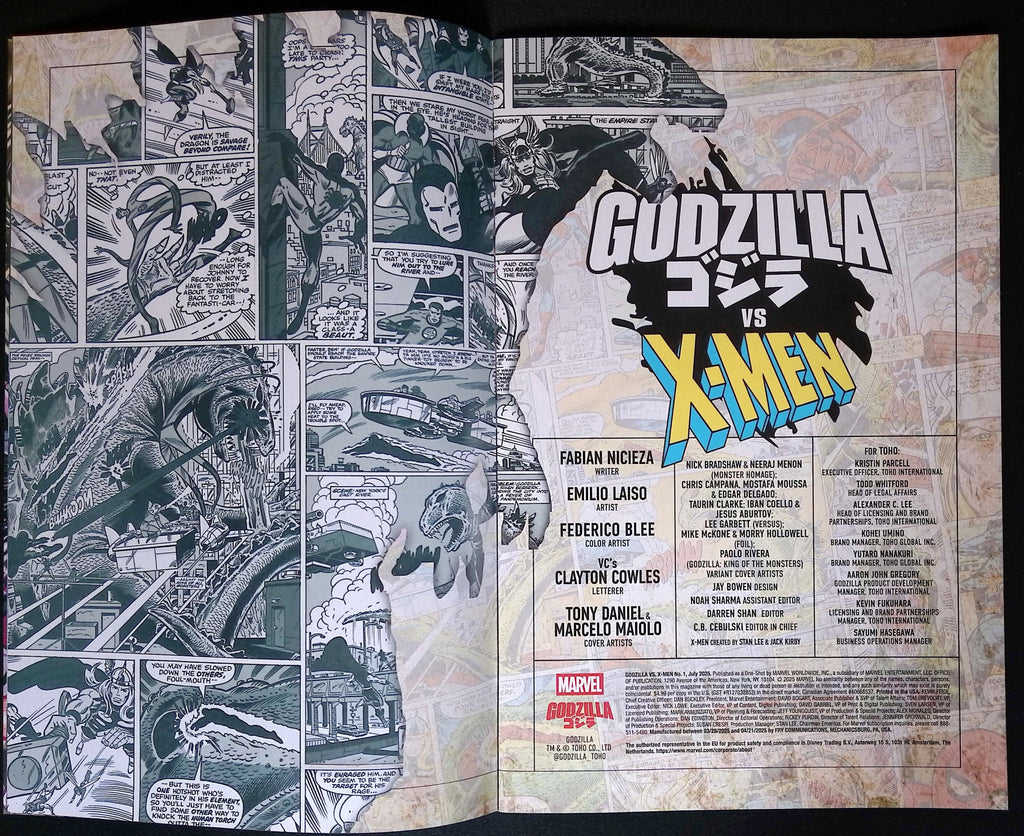 Godzilla vs. X-Men # 1 Garbett Variant 2025 NM