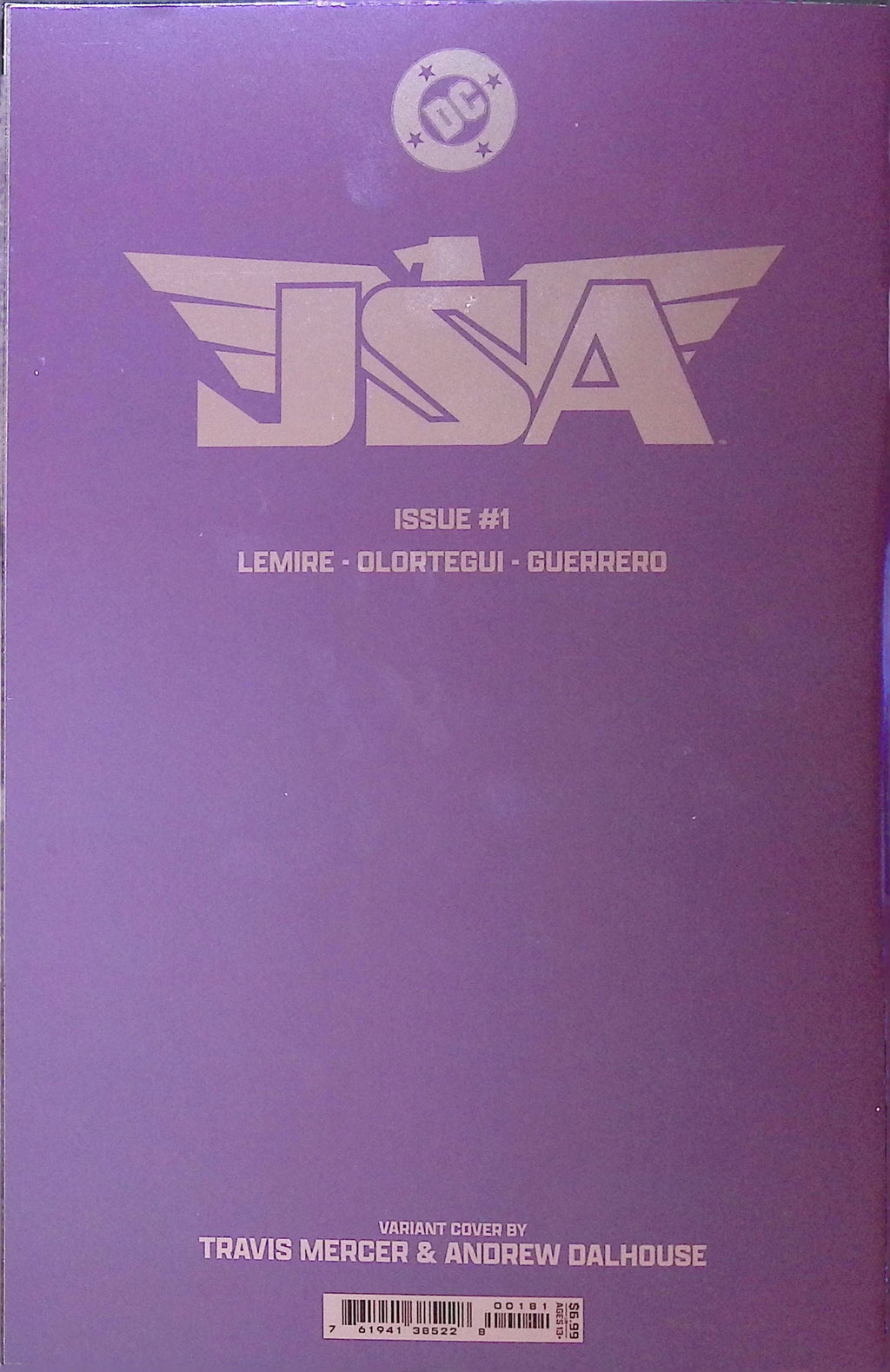 The JSA # 1 Mercer Dalhouse Foil Variant 2025 NM-