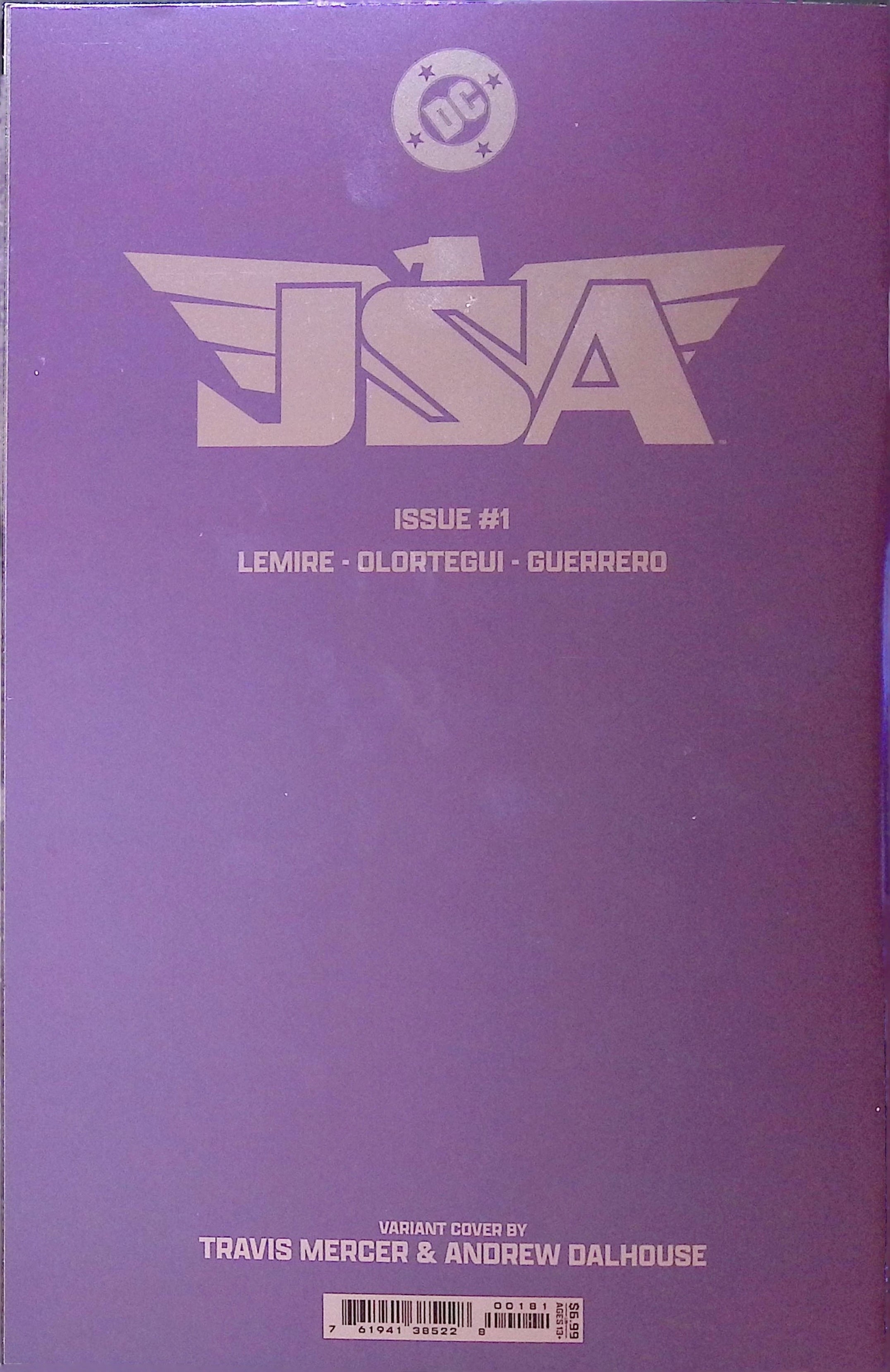 The JSA # 1 Mercer Dalhouse Foil Variant 2025 NM-