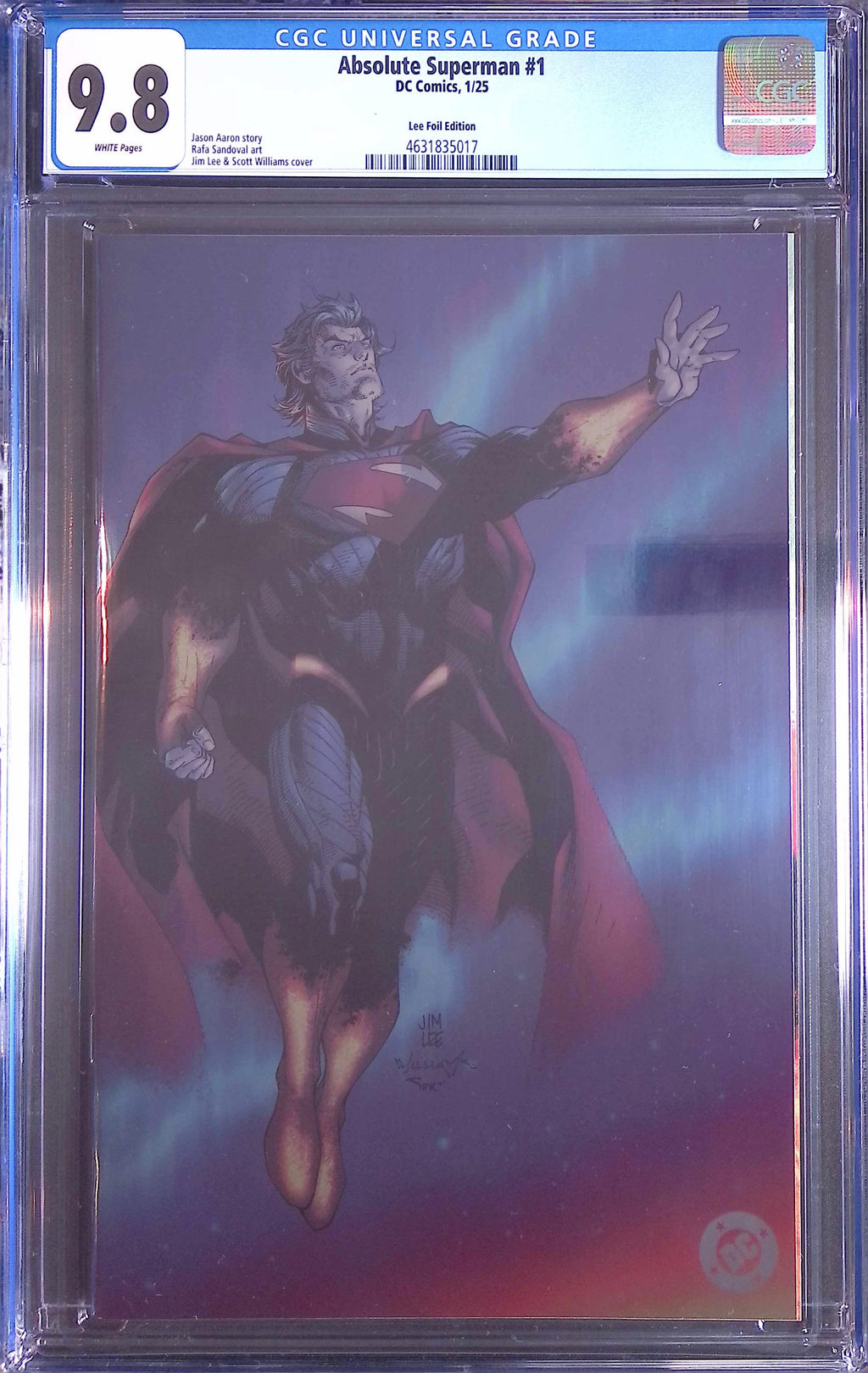 Absolute Superman #1 DC Comics 1/25 Lee Foil Edition CGC 9.8 4631835017