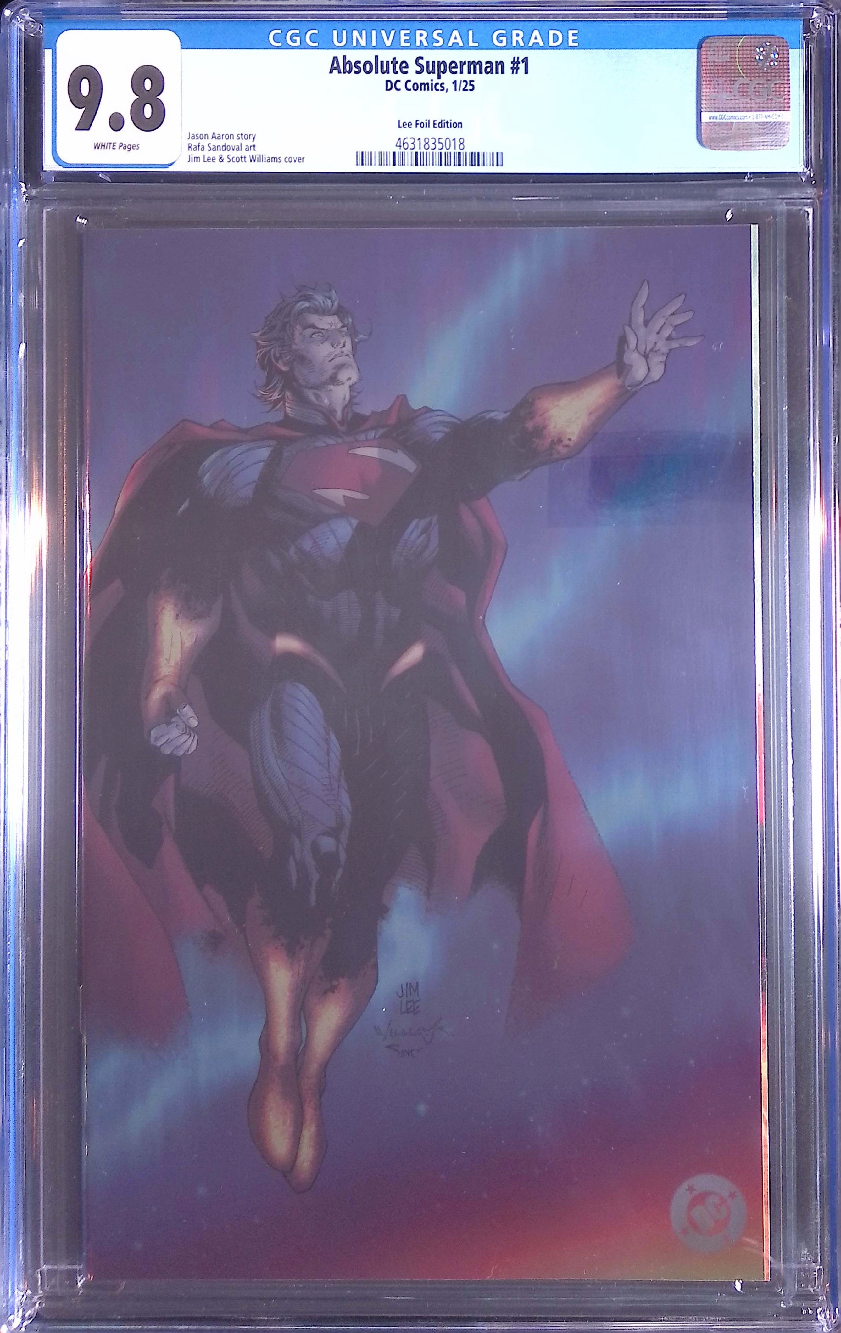 Absolute Superman # 1 DC Comics 1/25 Lee Foil Edition CGC 9.8