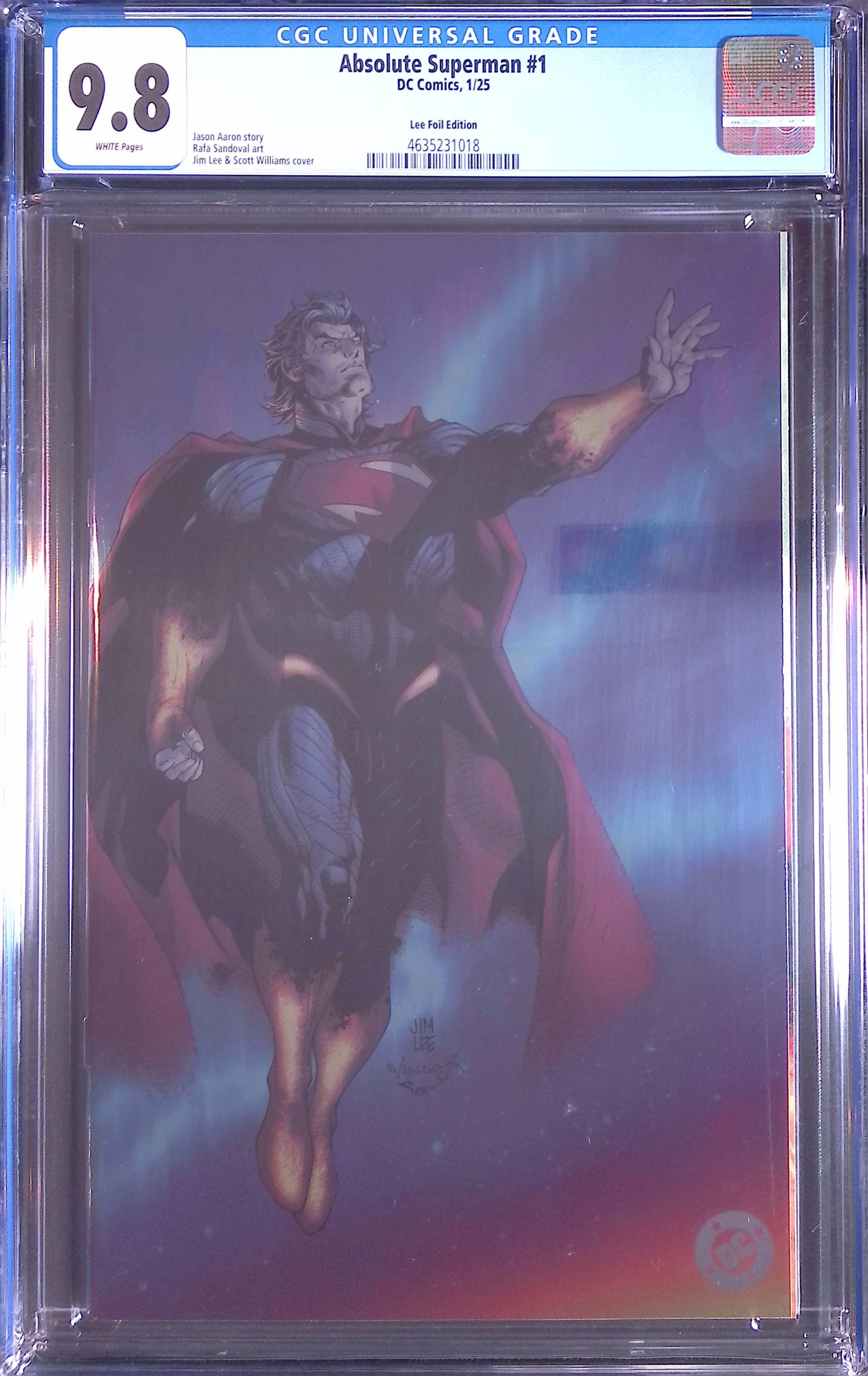 Absolute Superman # 1 DC Comics 1/25 Lee Foil Edition CGC 9.8