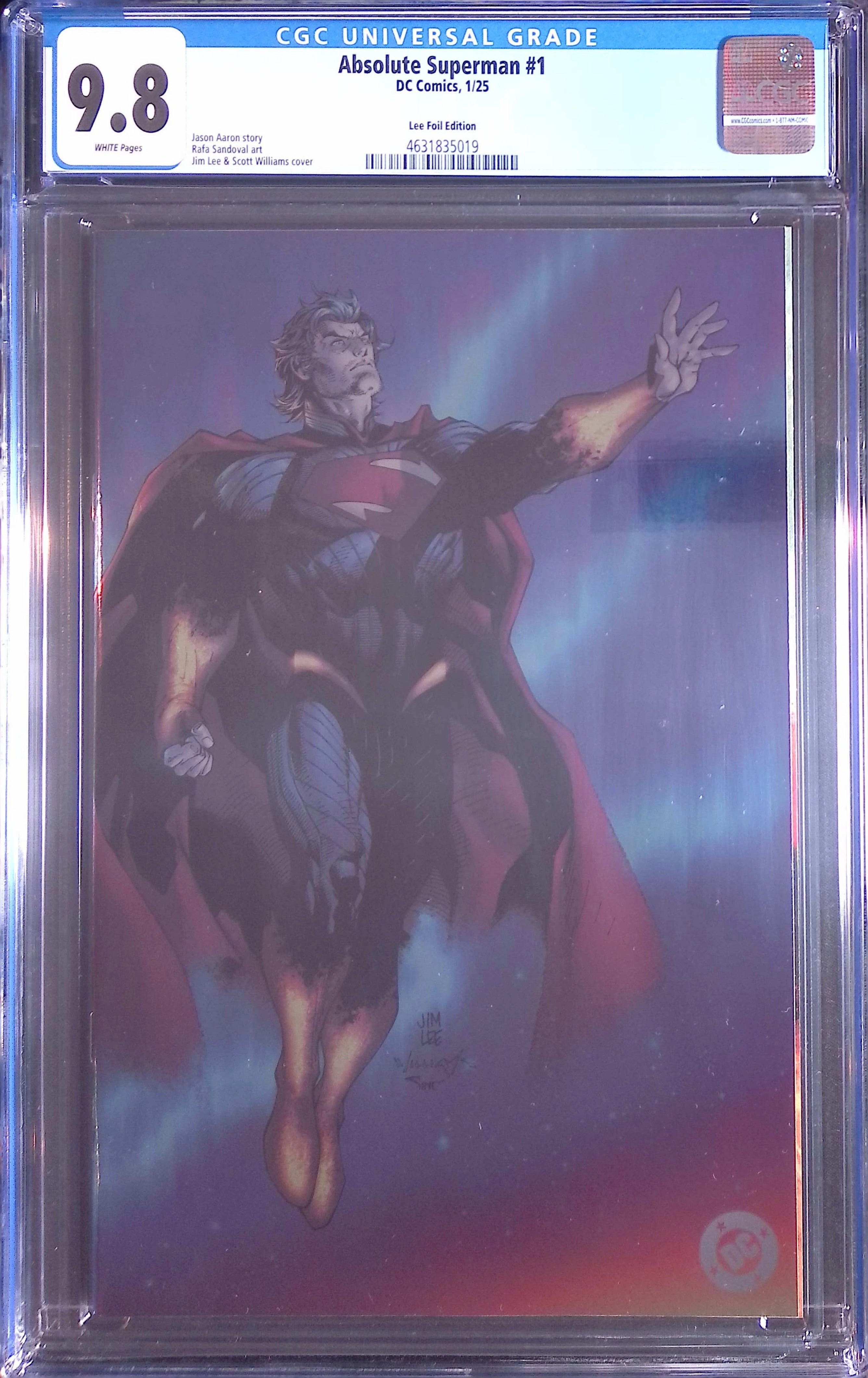 Absolute Superman #1 DC Comics 1/25 Lee Foil Edition CGC 9.8 4631835019