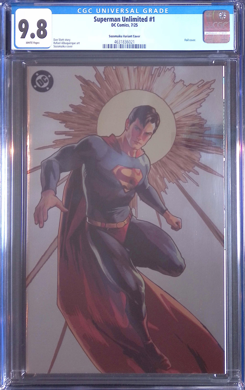 Superman Unlimited # 1 Sozomaika Foil Variant 7/25 CGC 9.8 4631836021