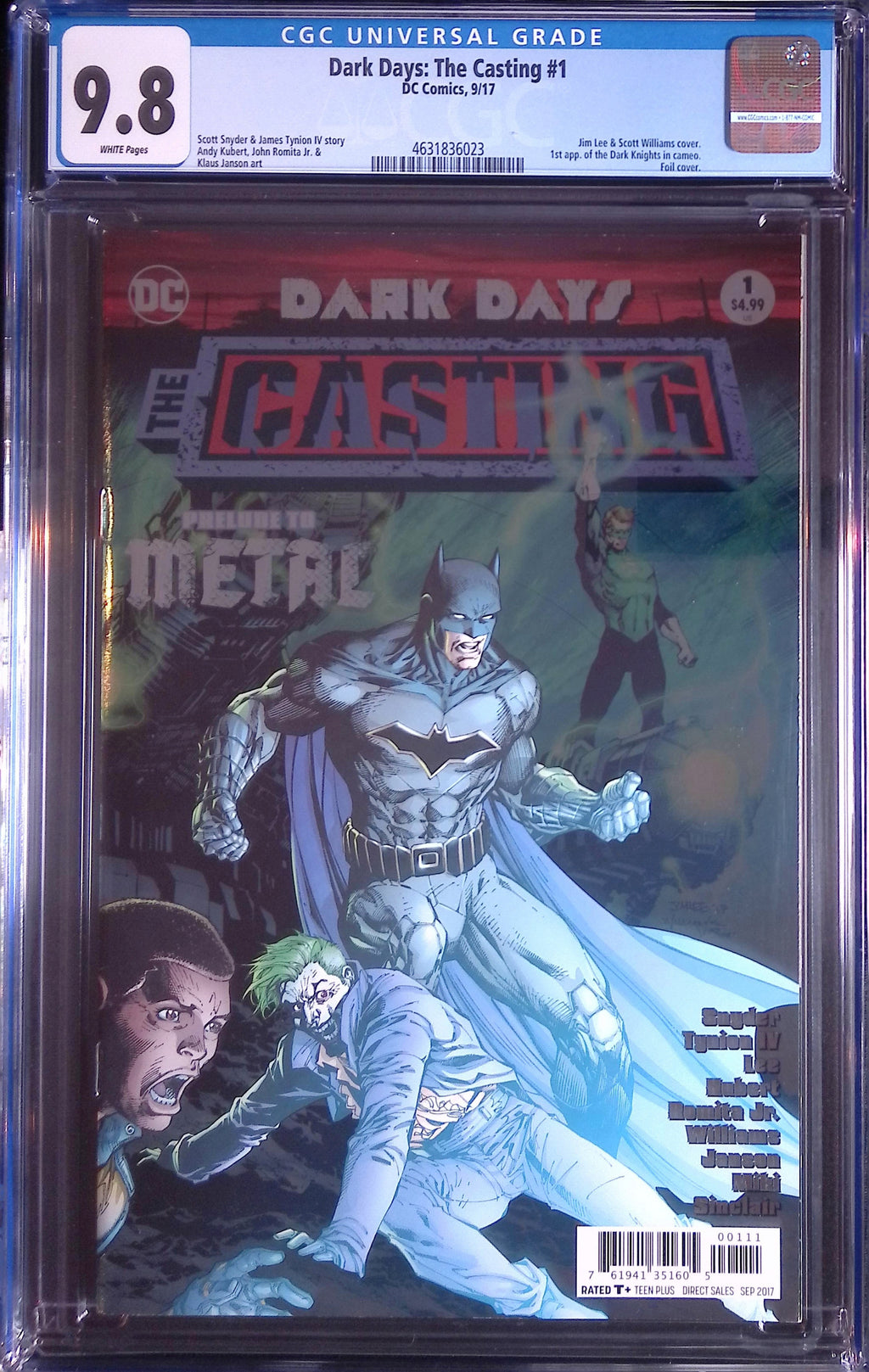 Dark Days: The Casting # 1 DC Comics 9/17 Foil CGC 9.8 4631836023