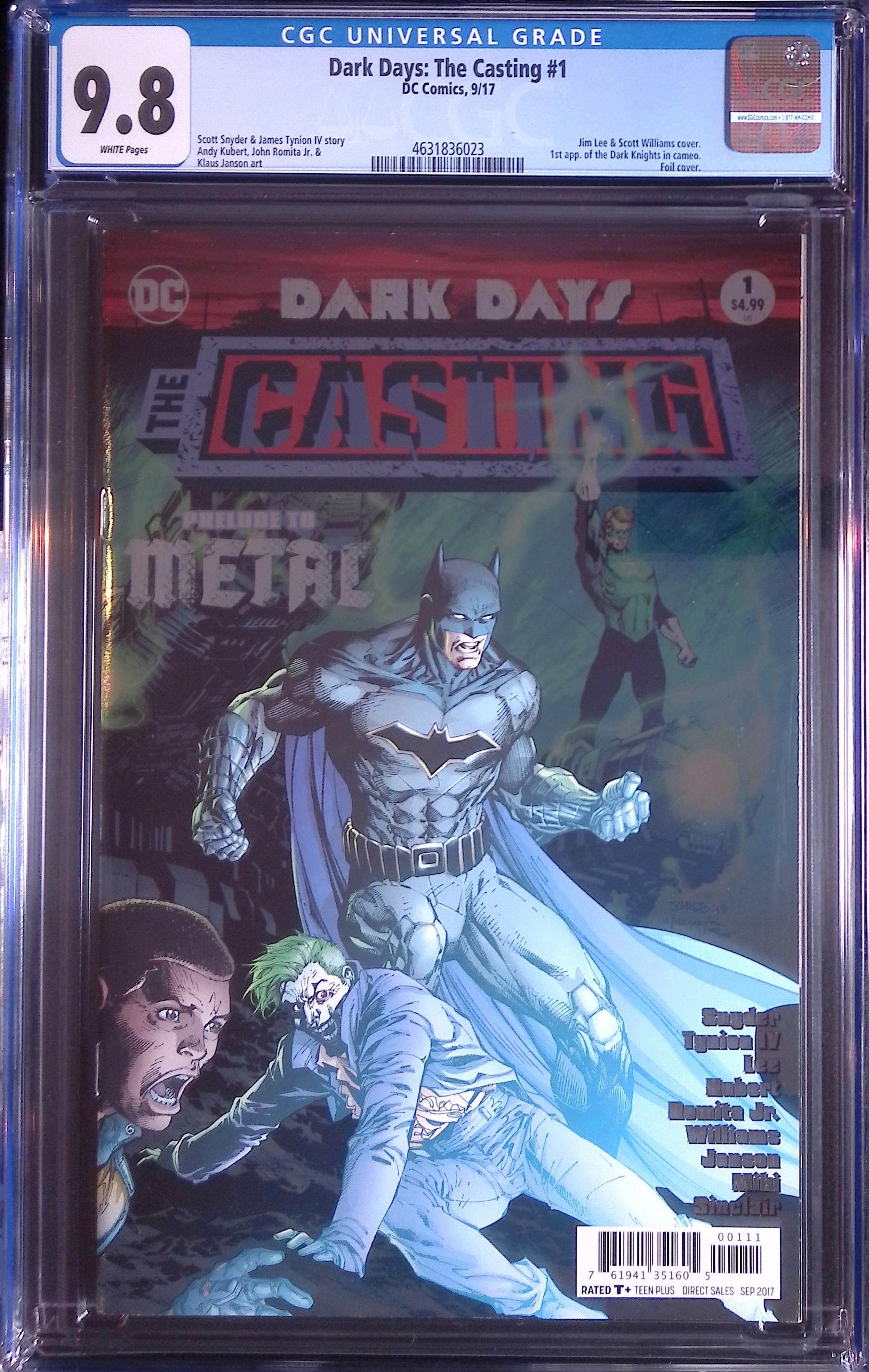 Dark Days: The Casting #1 DC Comics 9/17 Foil CGC 9.8 4631836023