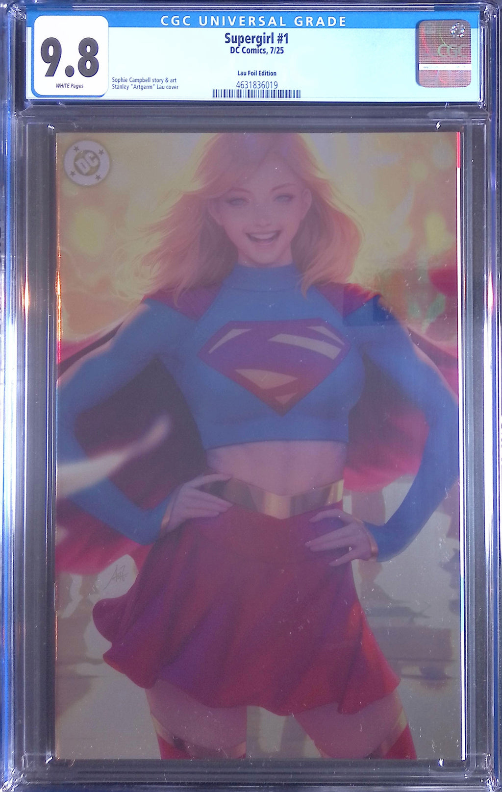 Supergirl # 1 DC Comics 7/25 Lau Foil Edition CGC 9.8 4631836019