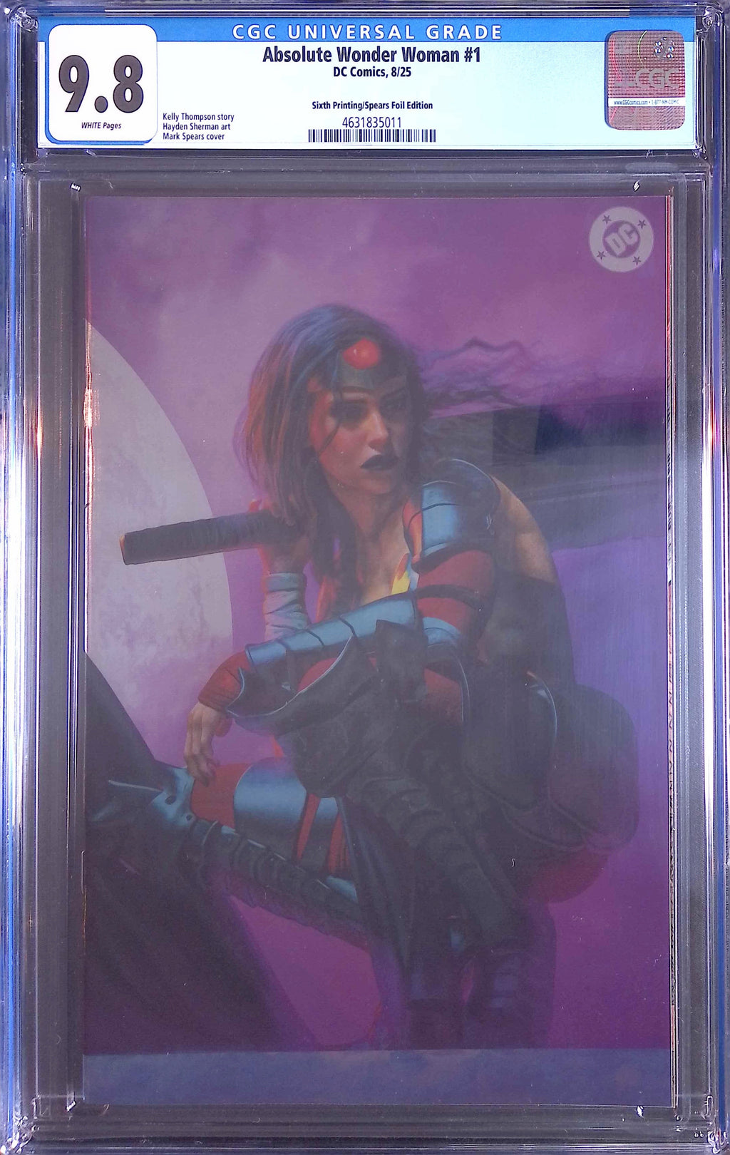 Absolute Trinity Mark Spears Connecting Foils 3 CGC 9.8 Graded Comics 4631835005, 4631835007, 4631835011.