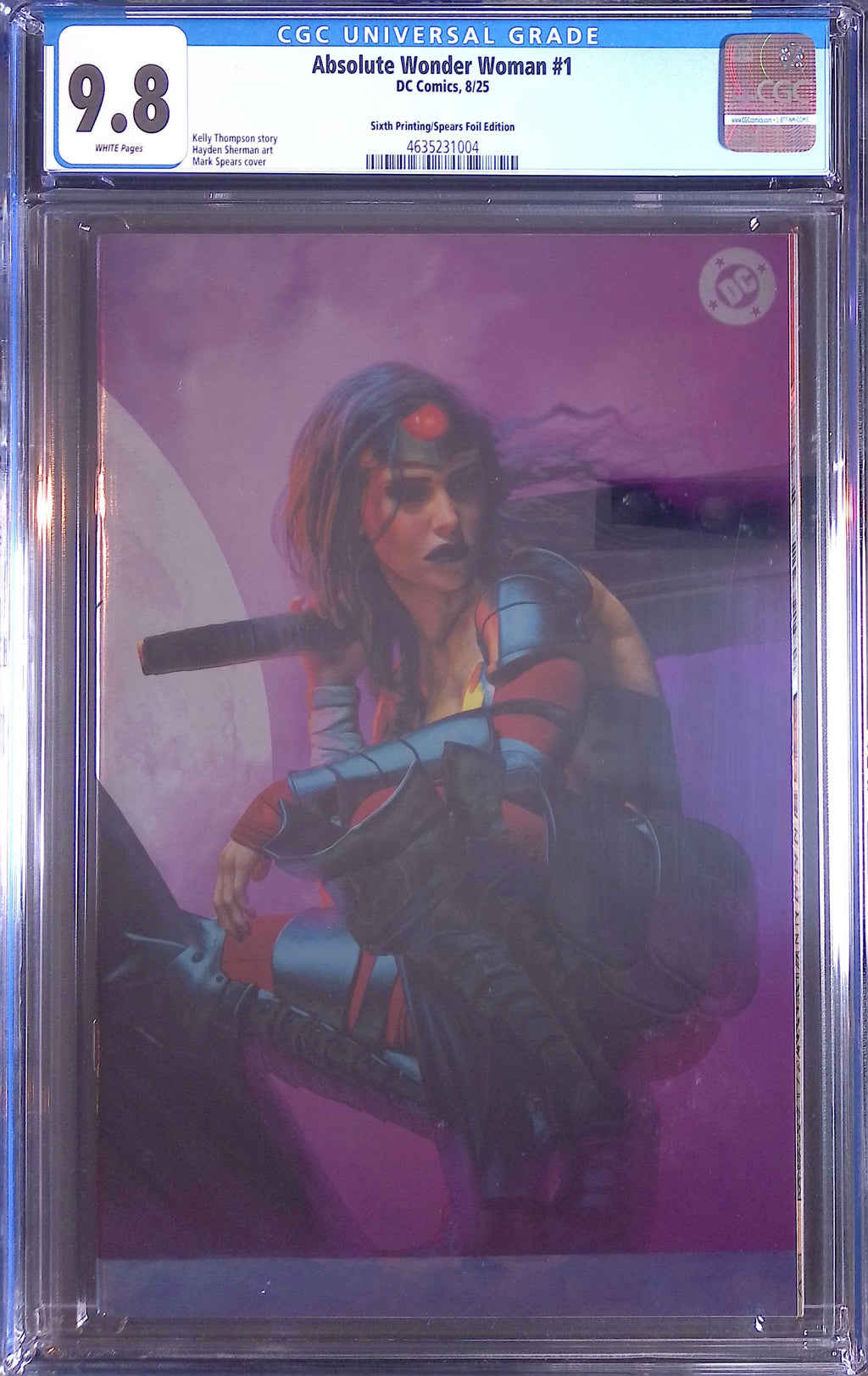 Absolute Trinity Mark Spears Connecting Foils 3 CGC 9.8 Graded Comics 4635231015, 4635230020, 4635231004.